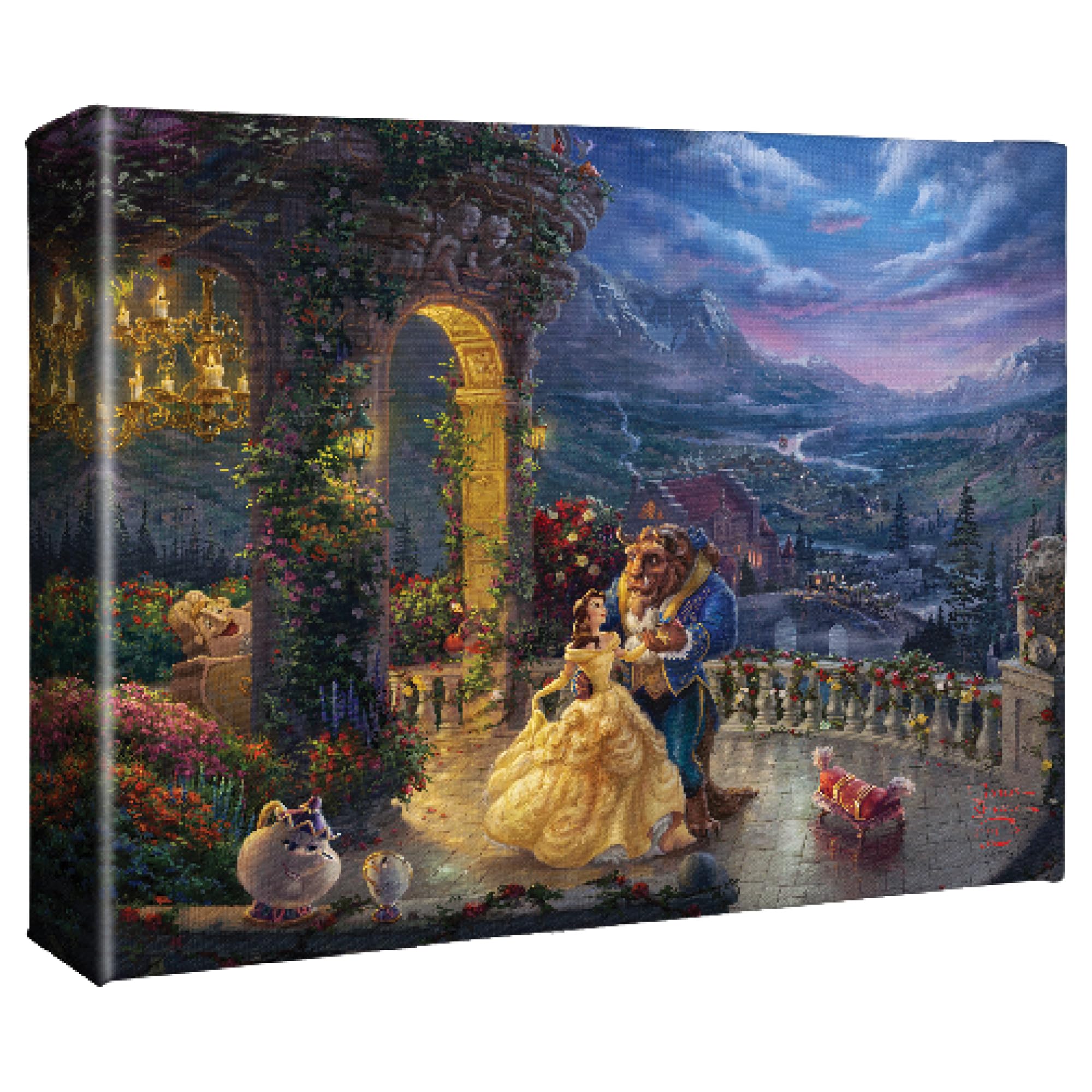 Amazon.com: Thomas Kinkade Disney Beauty and The Beast (Beauty