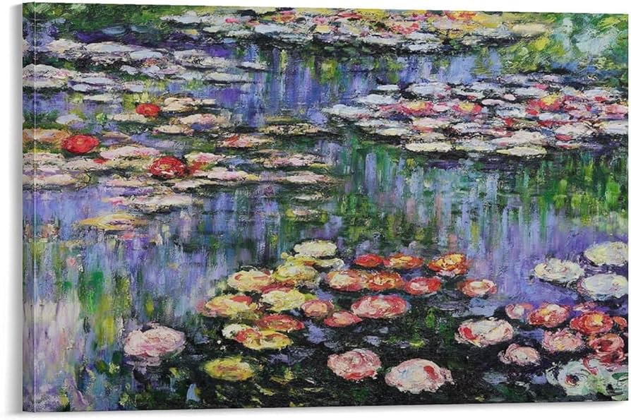 Amazon.co.jp: アートパネル クロード・モネ 睡蓮 抽象 風景画 ポピー