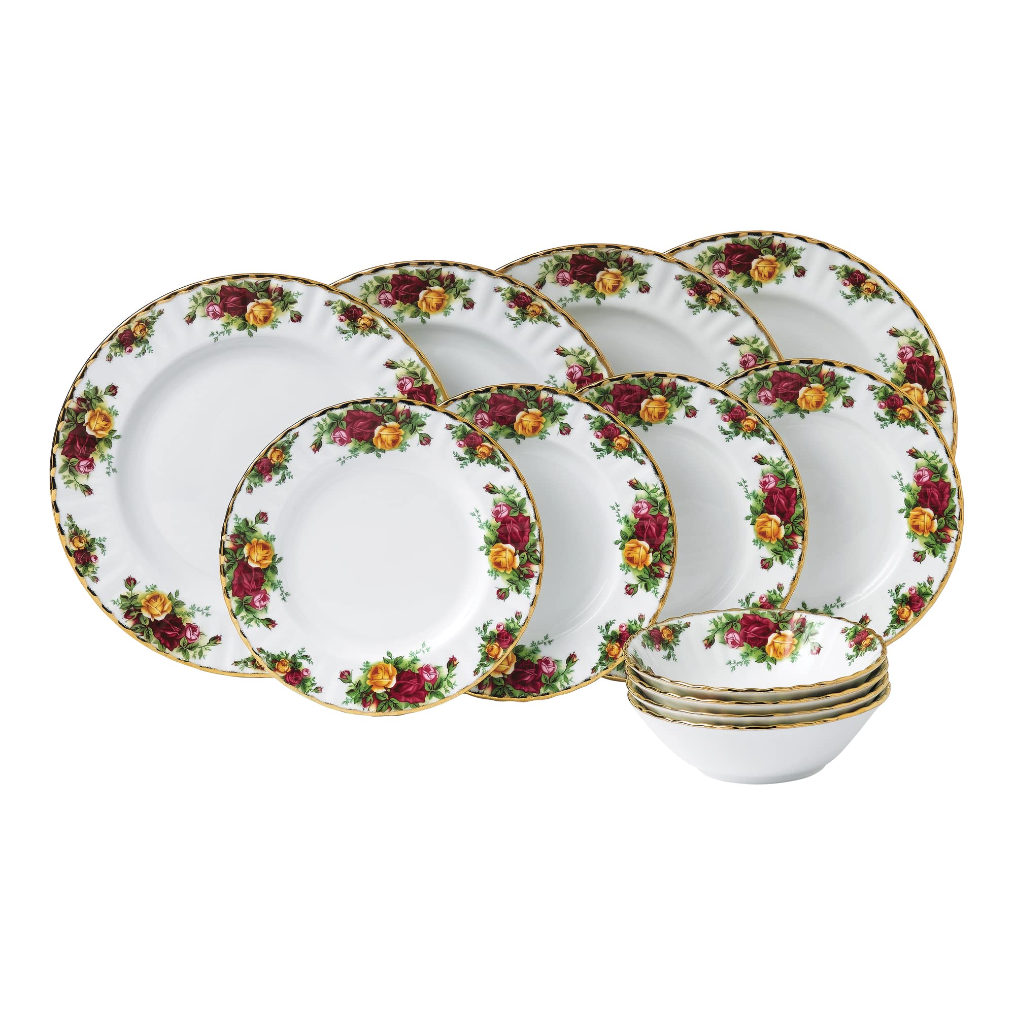 Amazon.com | Royal Albert Old Country Roses 12-Piece Dinnerware