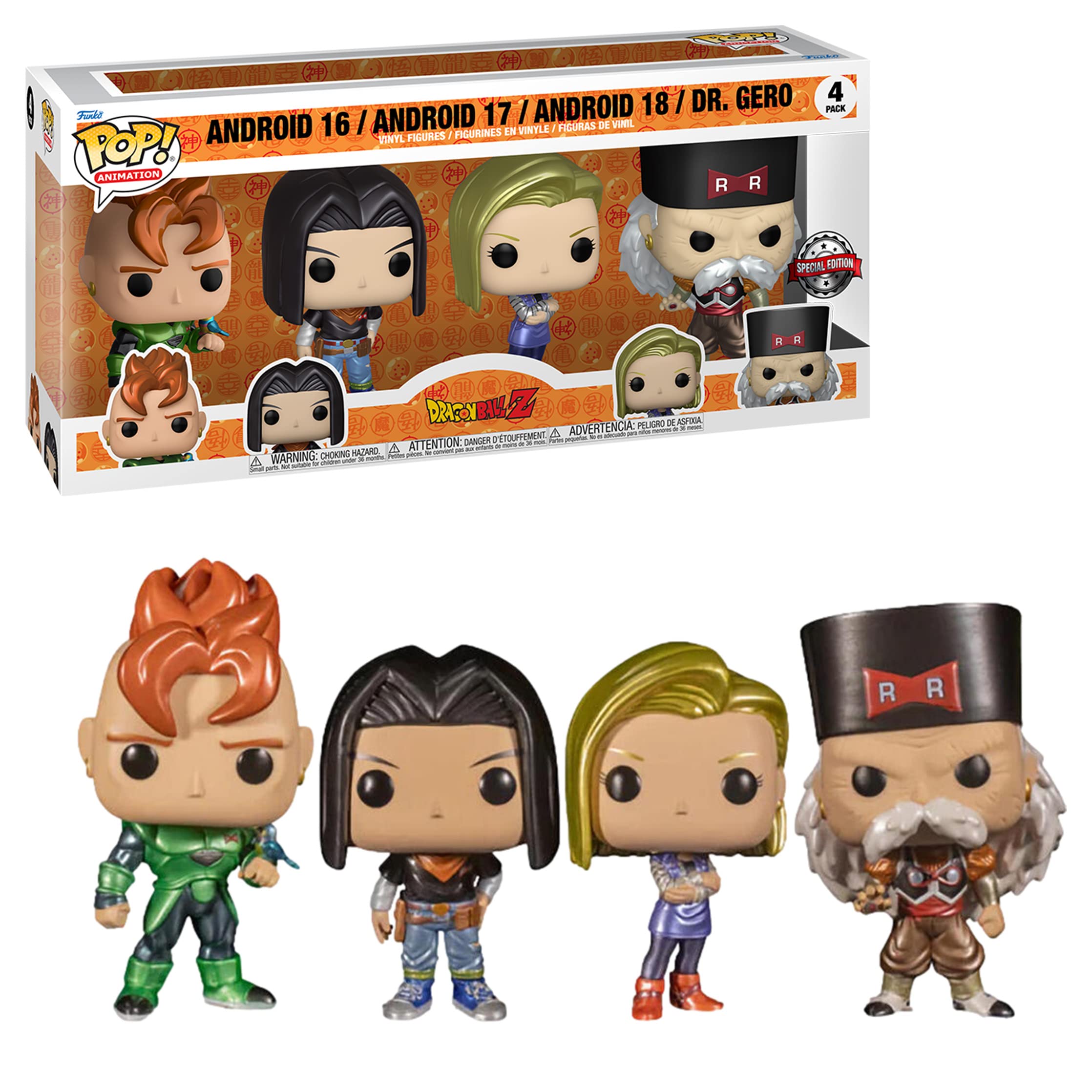 Amazon.com: Funko Pop! Animation: Dragon Ball Z - Android 16-4PK