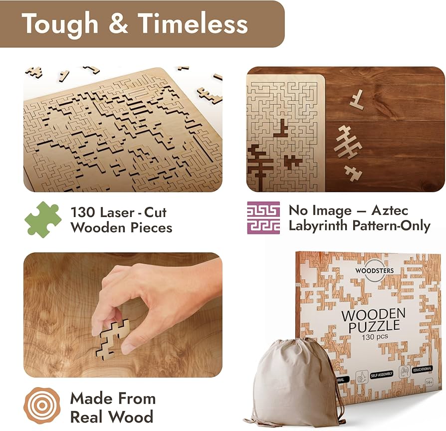 Amazon | WOODSTERS マインドベンディング木製ジグソーパズル - 難易度