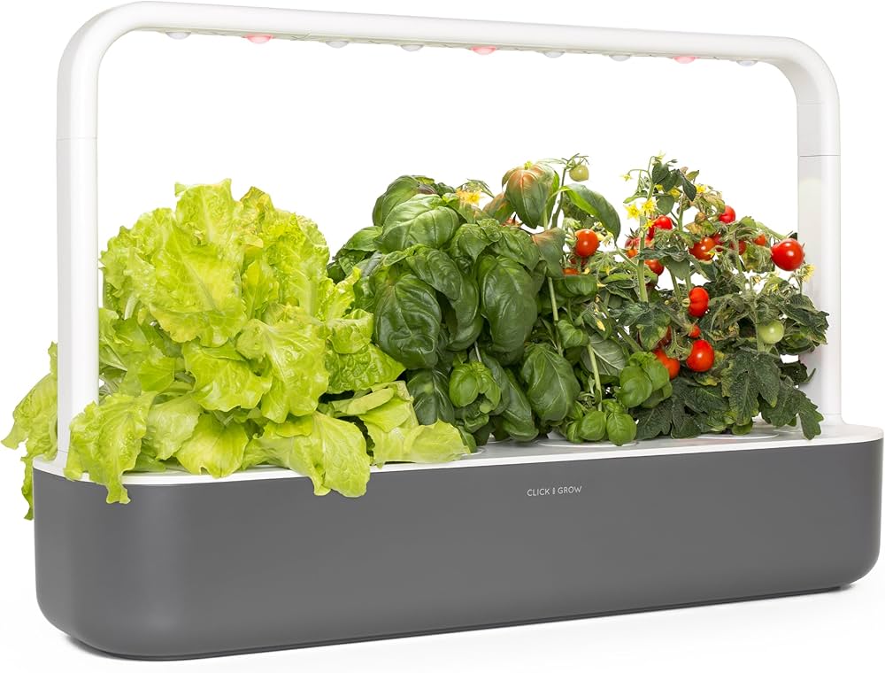 Click & Grow Smart Garden, Huerto Inteligente Interior, 9 Cápsulas