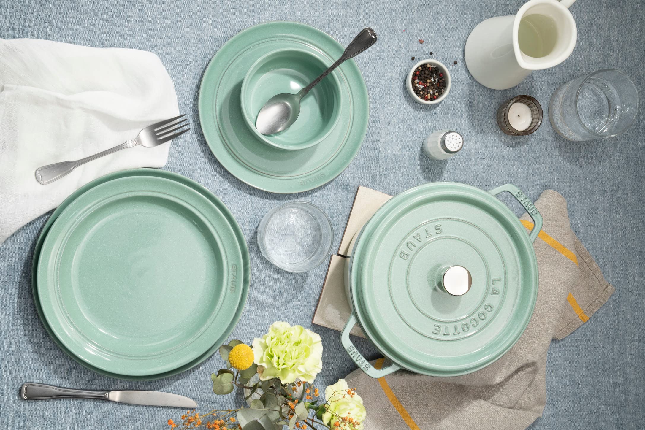 Amazon｜ストウブ(Staub) 「 ディープ プレート 24cm セージグリーン