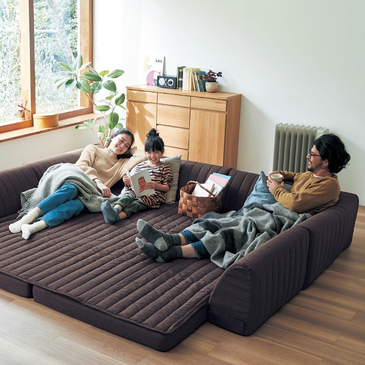 Amazon｜[ベルメゾン] フロアソファー グータラグ ダブルコーナー