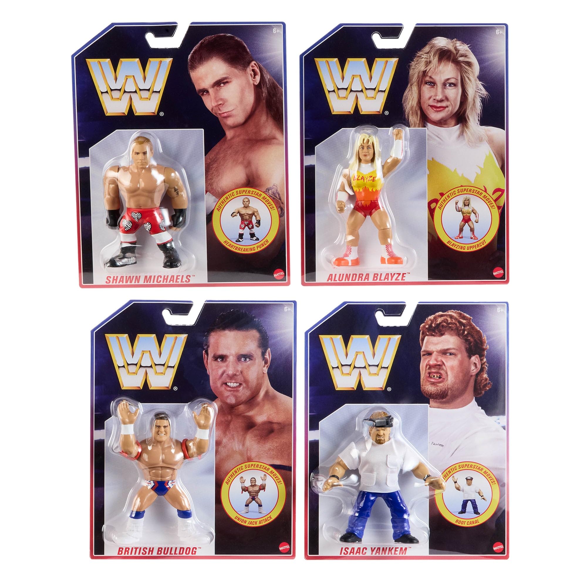 Amazon.com: WWE Retro Action Figure 4-Pack Bundle Including
