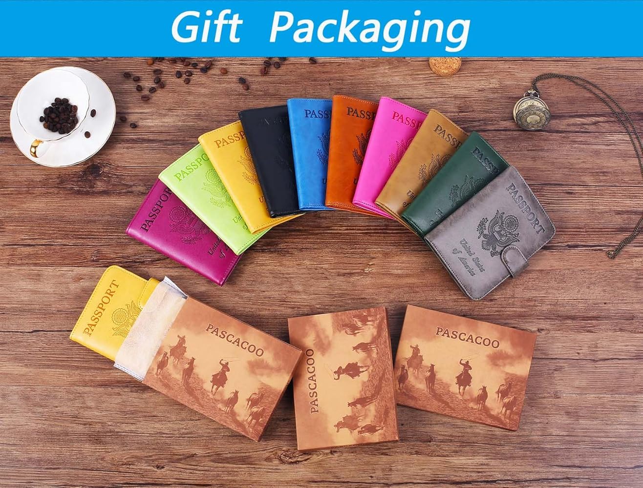 Amazon.com | Airtag Passport Holder Cover Wallet RFID Blocking