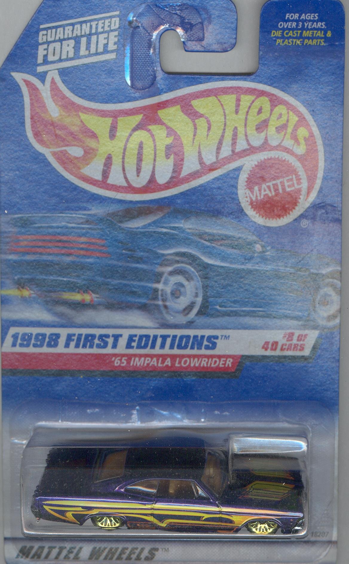 Amazon.com: Hot Wheels 1998 FIRST EDITION 635 purple '65 IMPALA