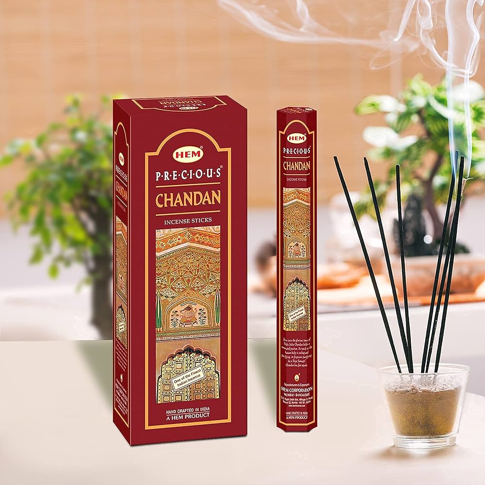 Amazon.com: HEM Precious Chandan Incense Sticks | Pack of 6 Boxes