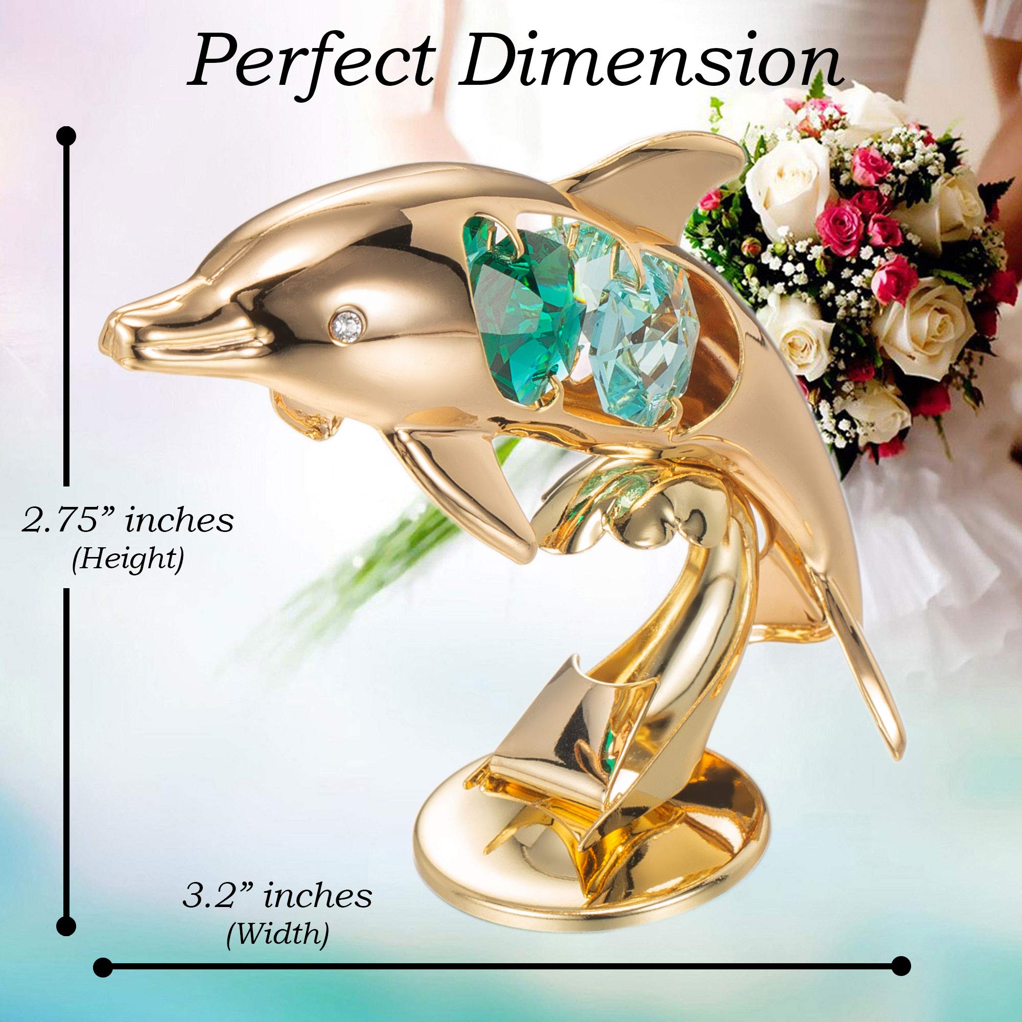 Amazon.co.jp: Matashi Gifts - 24Kゴールドメッキ クリスタルスタッズ