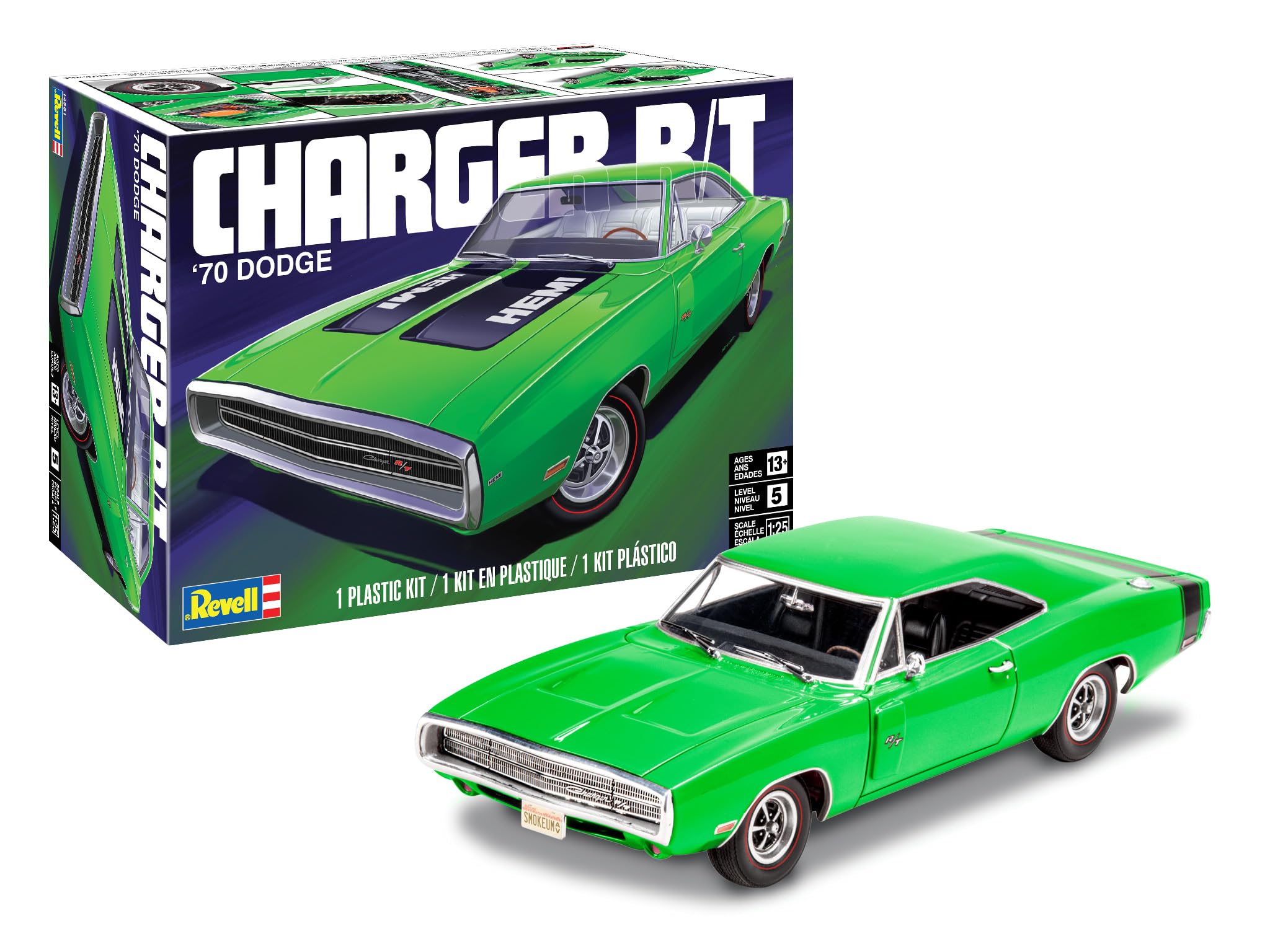 Amazon.com: Revell 14561 1970 Dodge Charger R/T 1:25 Scale 117