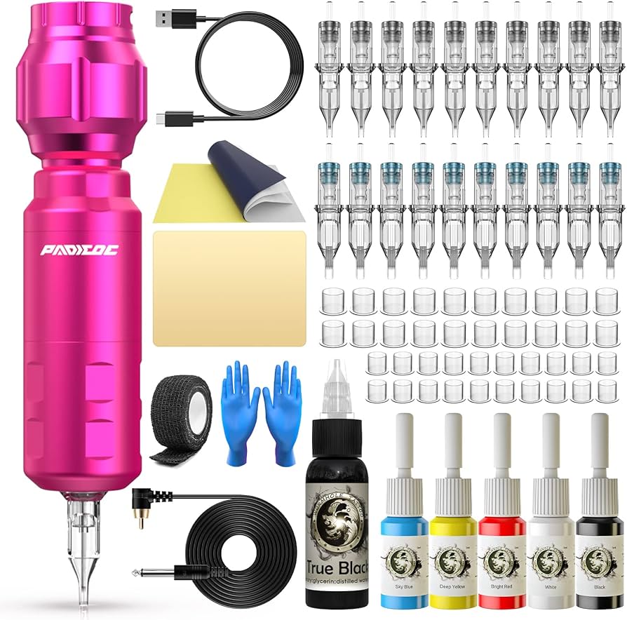 Amazon | Padieoe ワイヤレス タトゥーマシンキット