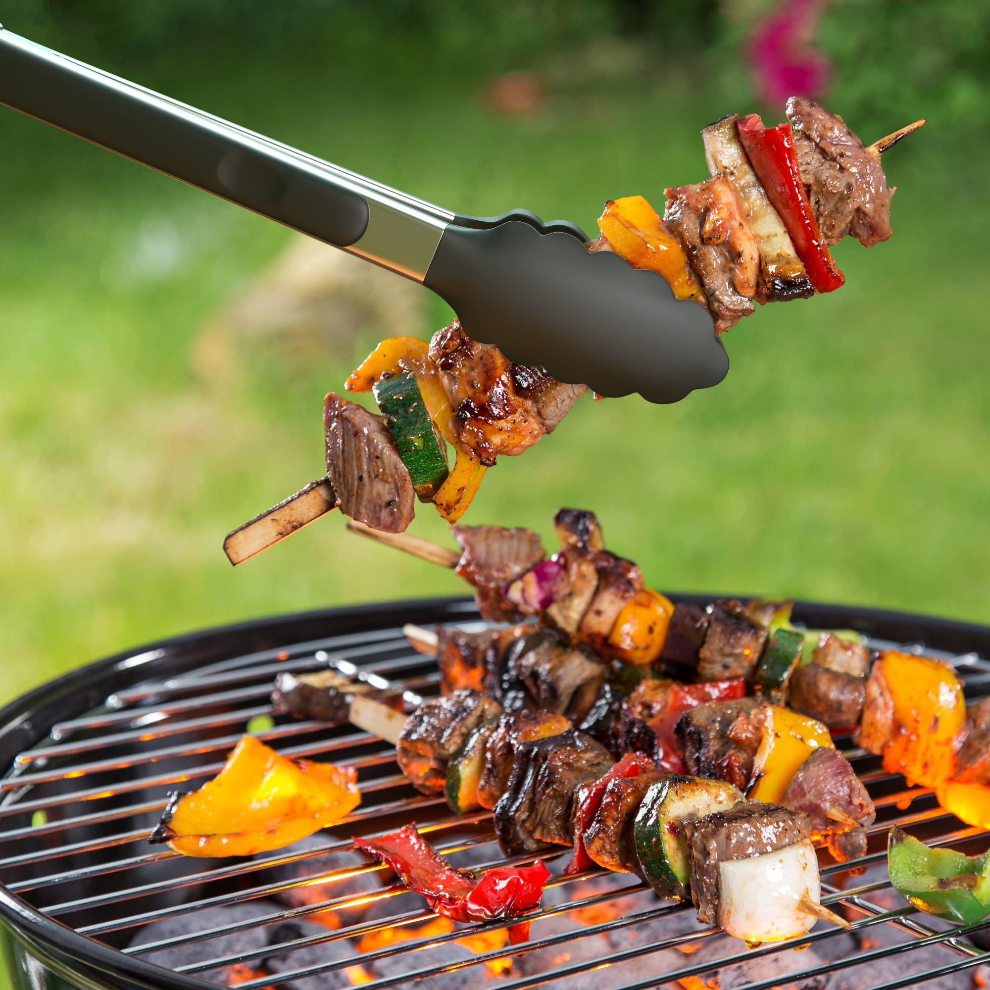 Amazon | トライバルクッキングキッチントング シリコンチップ付き