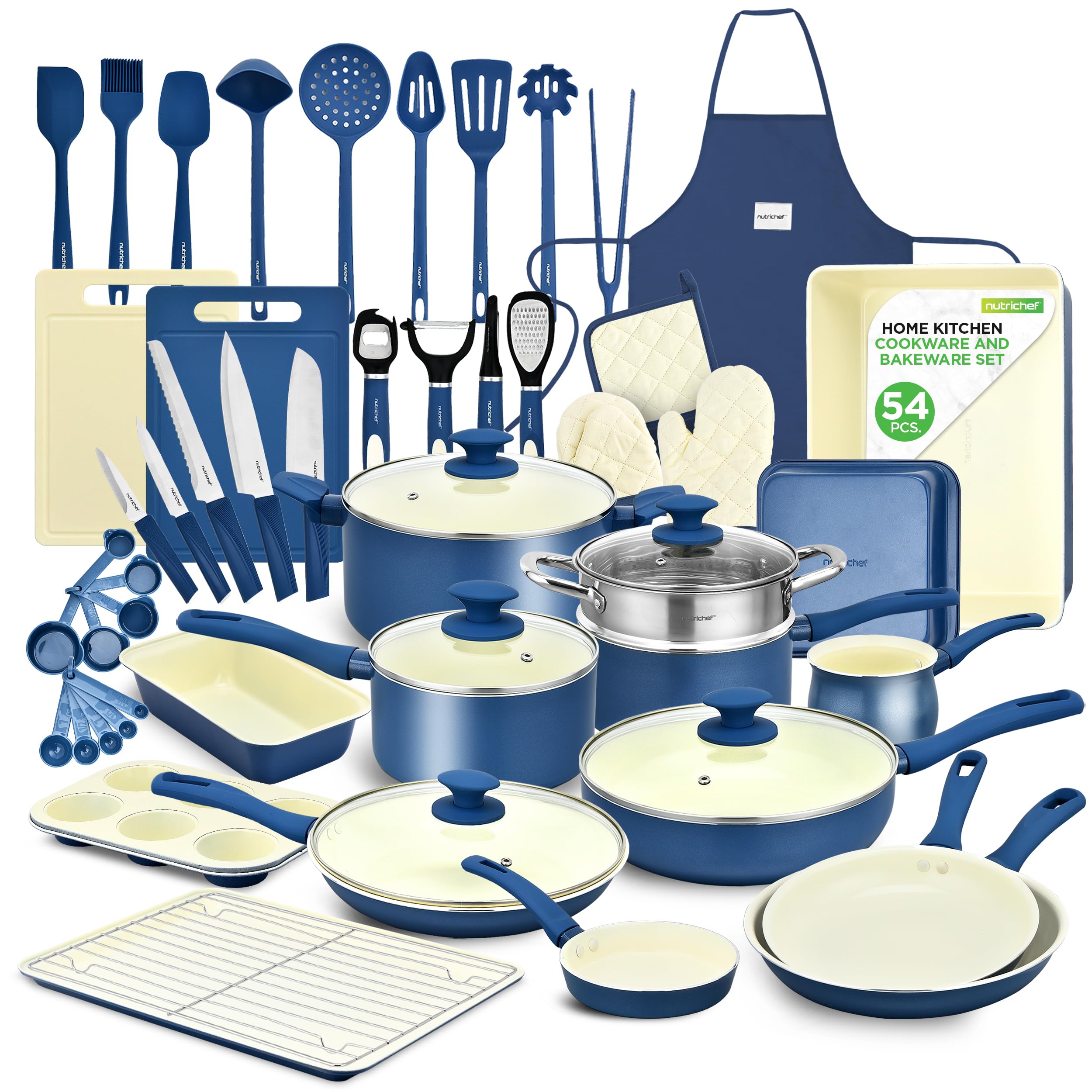 Amazon.com: Nutrichef 54 Piece Professional Grade Complete Home