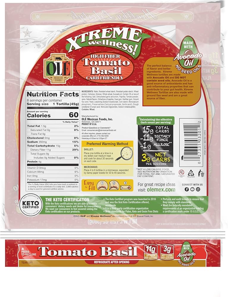 Amazon.com: Olé Xtreme Wellness® Tomato & Basil | 8