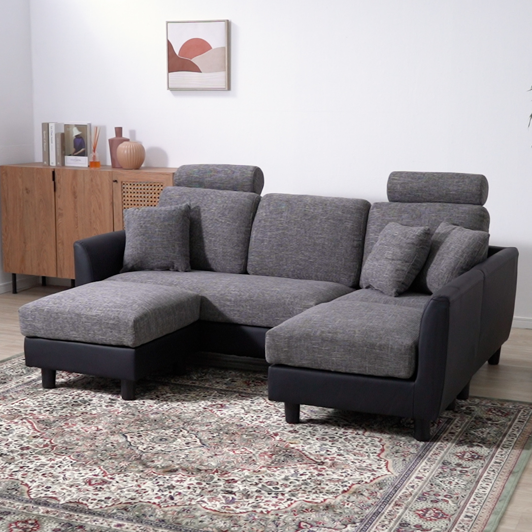 Amazon｜LOWYA ロウヤ ソファ カウチソファ リビングソファ 3人掛け 肘