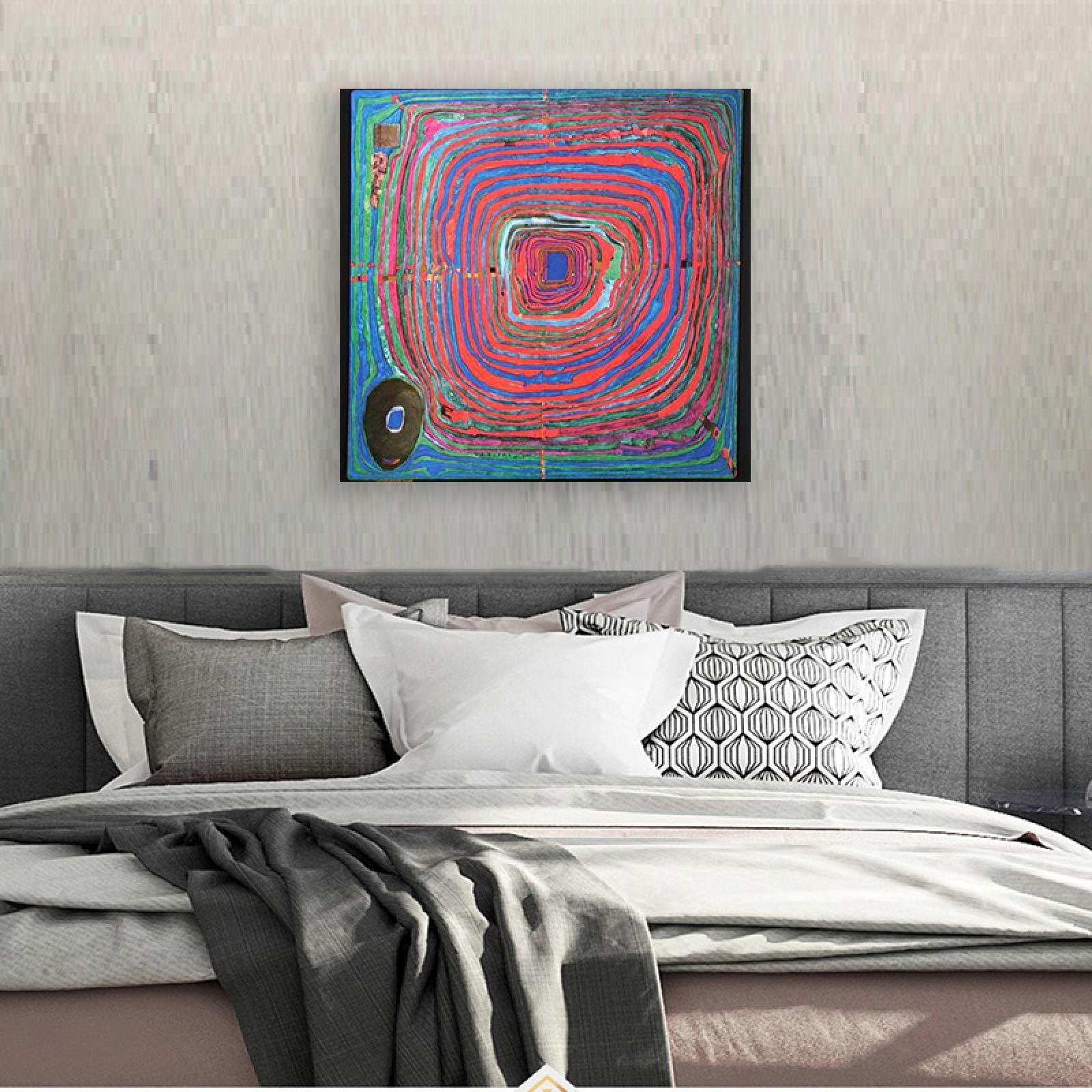 Amazon.co.jp: 額装。フリーデンスライヒ・フンデルトヴァッサーの抽象