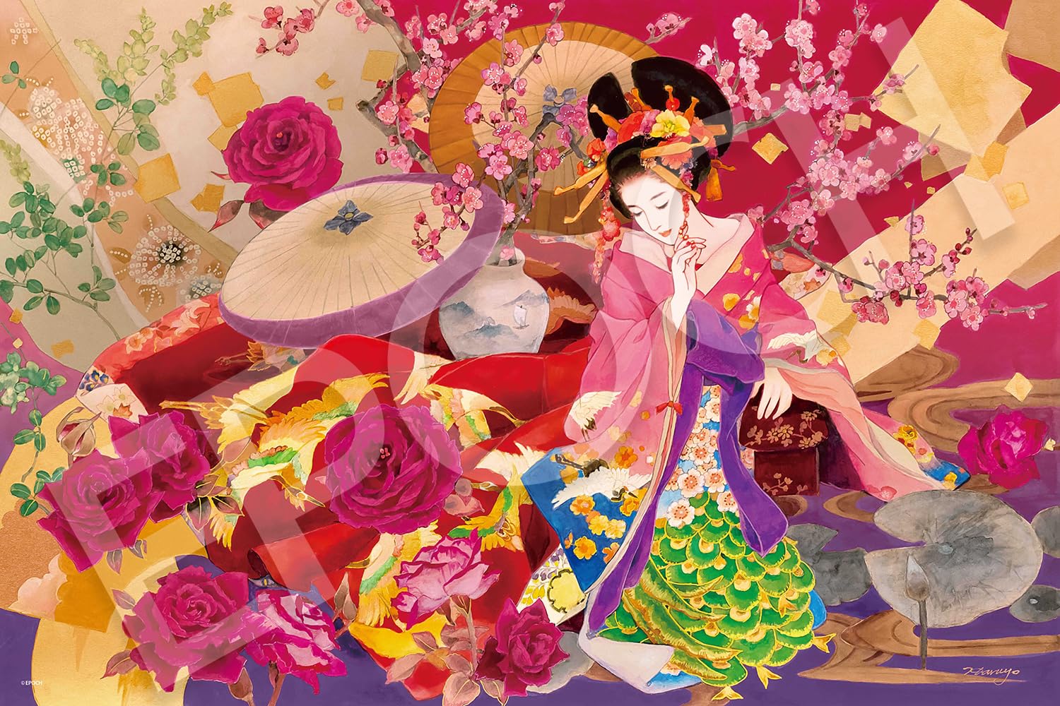 Amazon | エポック社 1000ピース ジグソーパズル イラスト/アート 春代