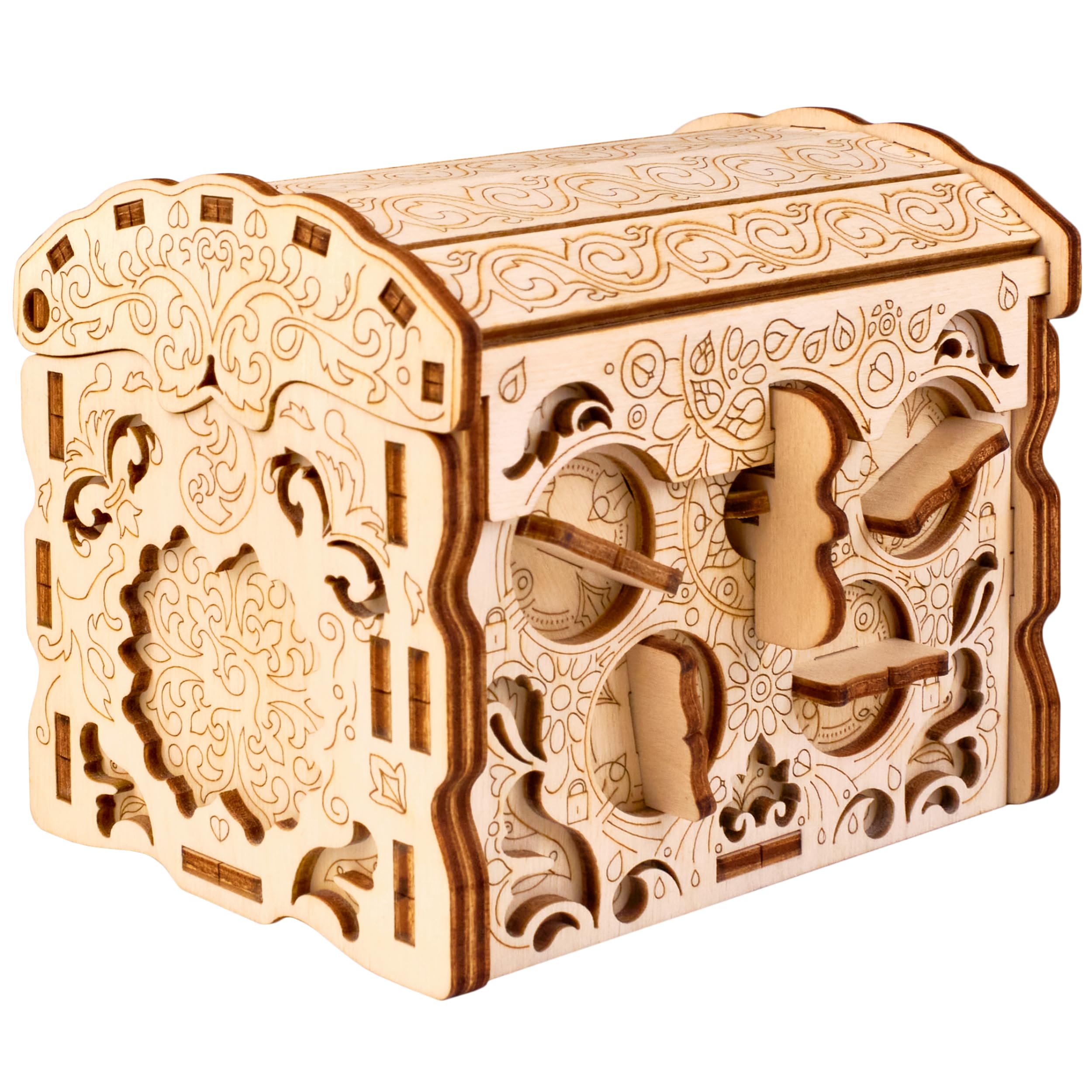 Amazon.com: ESC WELT Wooden Secret Treasure Box Puzzle Game Made
