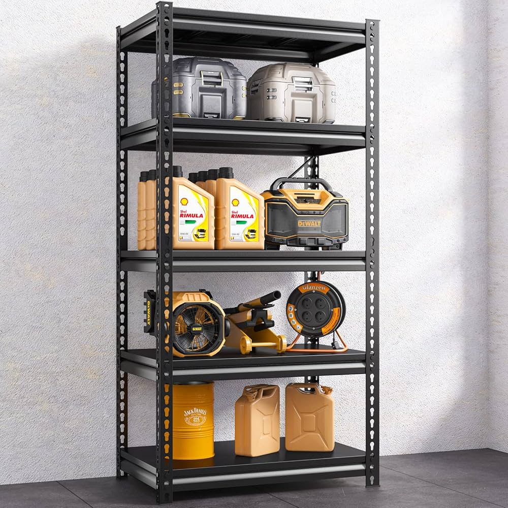 Amazon｜REIBII 棚 スチールラック 幅80cm×奥行42cm×高さ183cm 収納棚