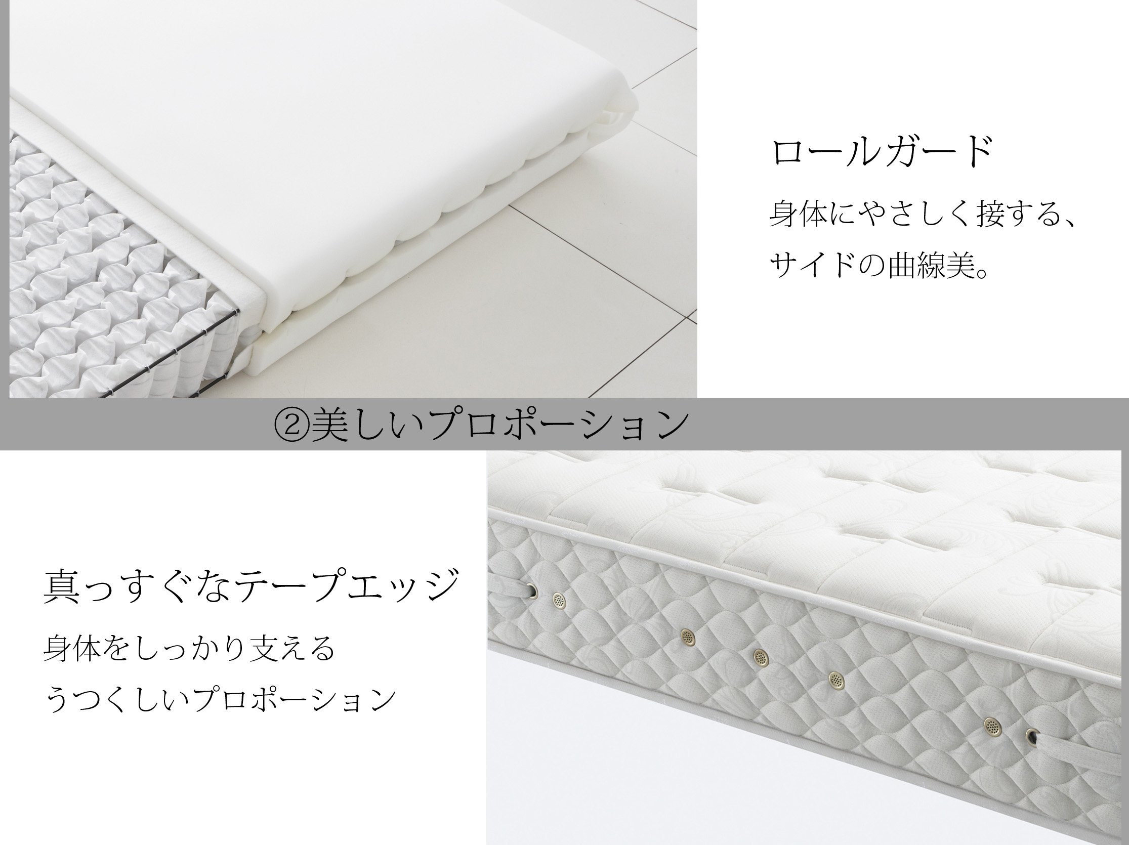 Amazon.co.jp: 日本ベッド製造 マットレス ホワイト 幅98cm ビーズ