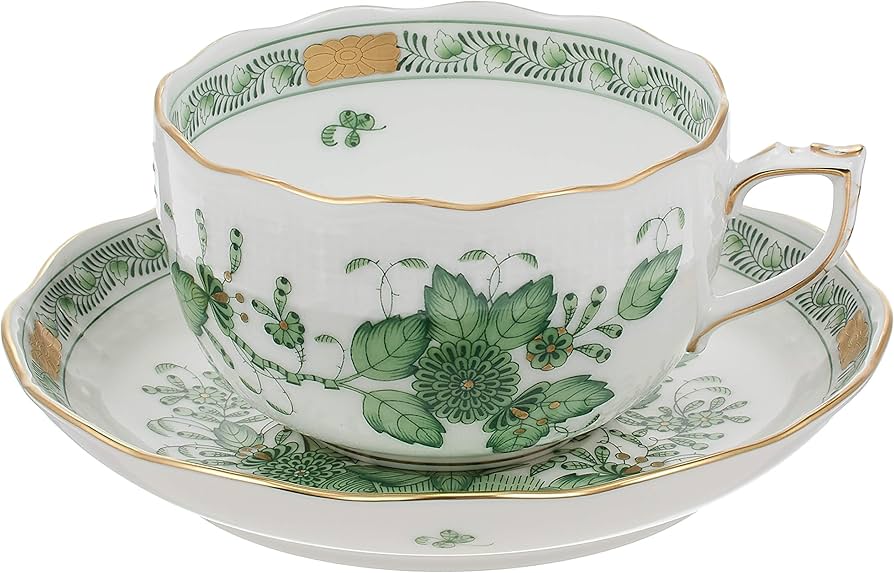 Amazon｜ヘレンド(HEREND) FV インドの華・グリーン ティーカップ