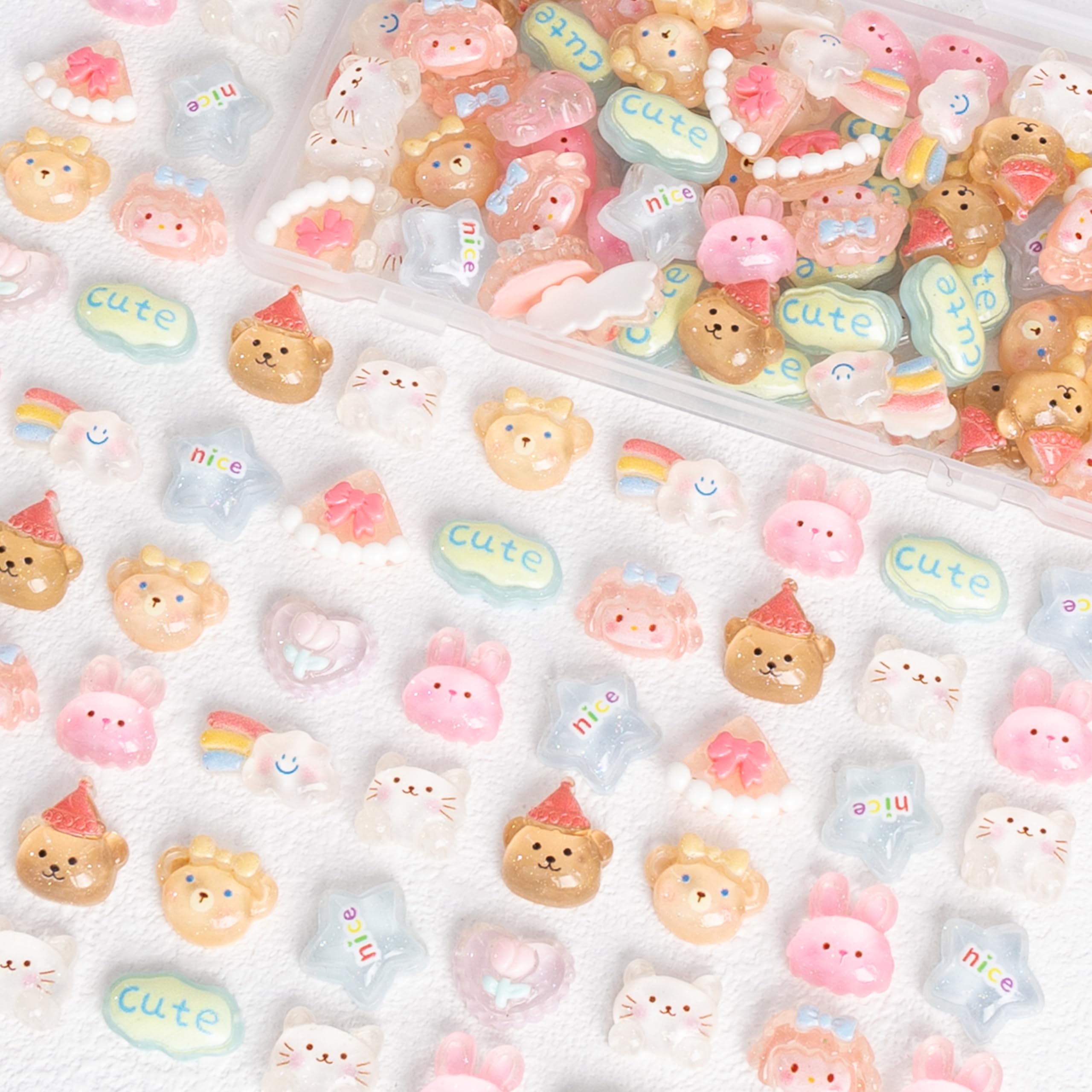 Amazon.co.jp: MOELIFE デコパーツ 樹脂 セット 【自由にDIY可能・様々