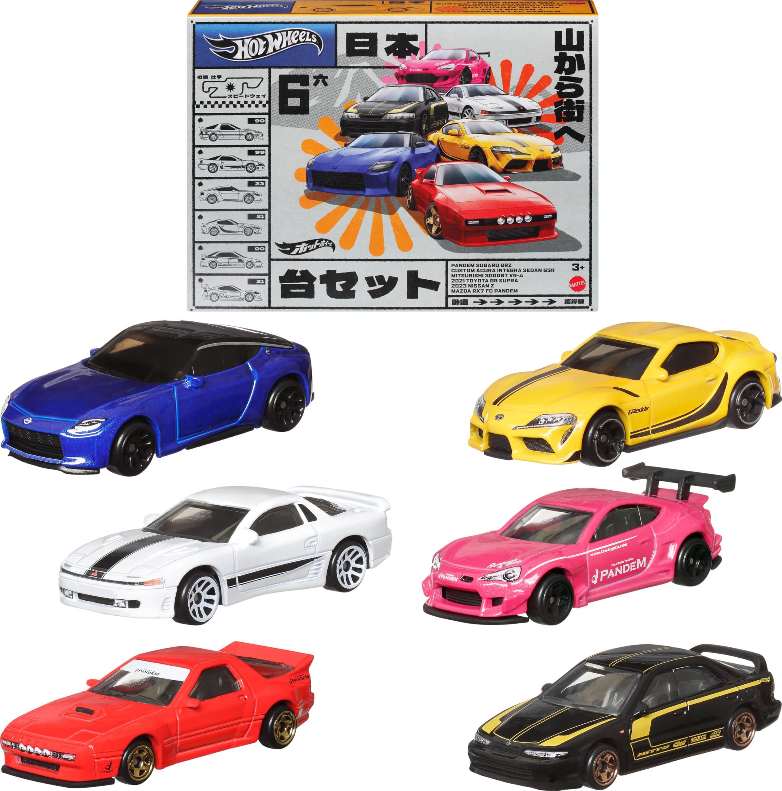 Amazon.com: Hot Wheels Car Culture Premium Toy Car 6-Pack, Set of