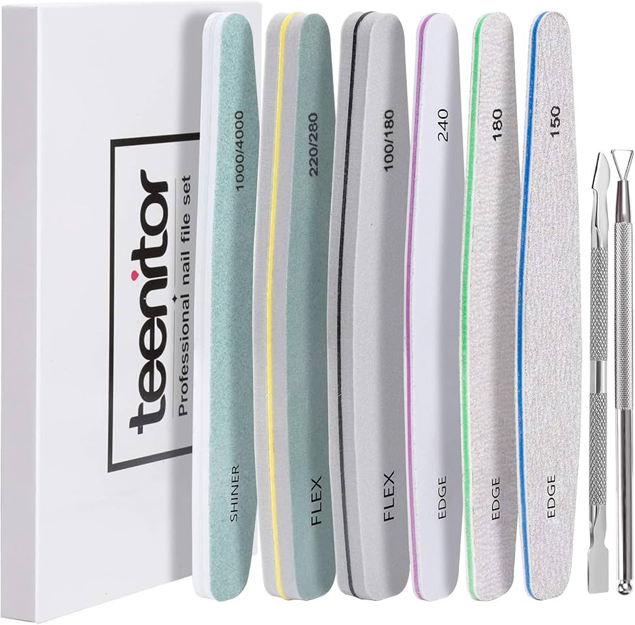 Amazon.co.jp: Teenitor ネイルファイルセット ジェルネイル用