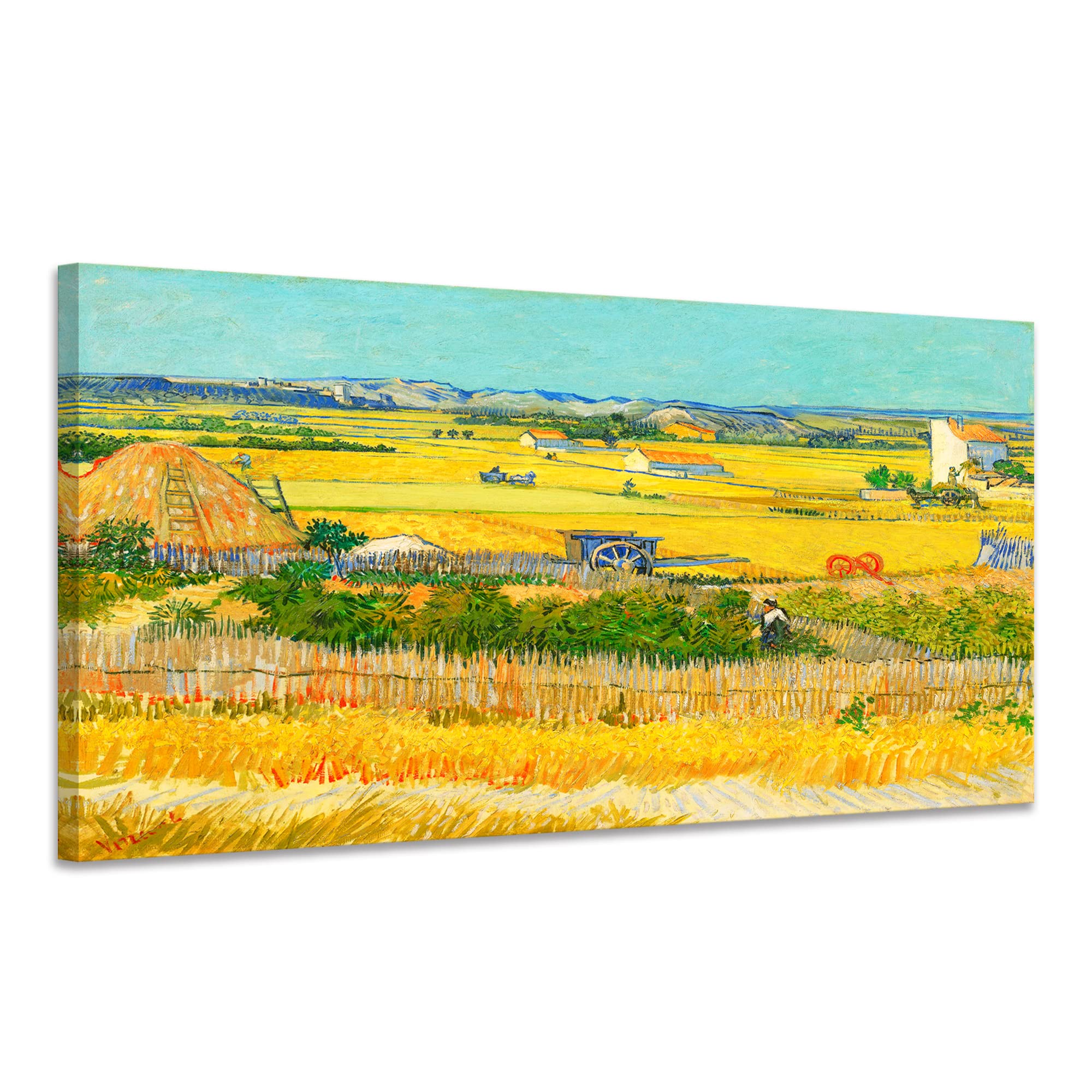 Amazon.co.jp: アートパネル ゴッホ 麦畑 油絵 絵画 黄色 アート