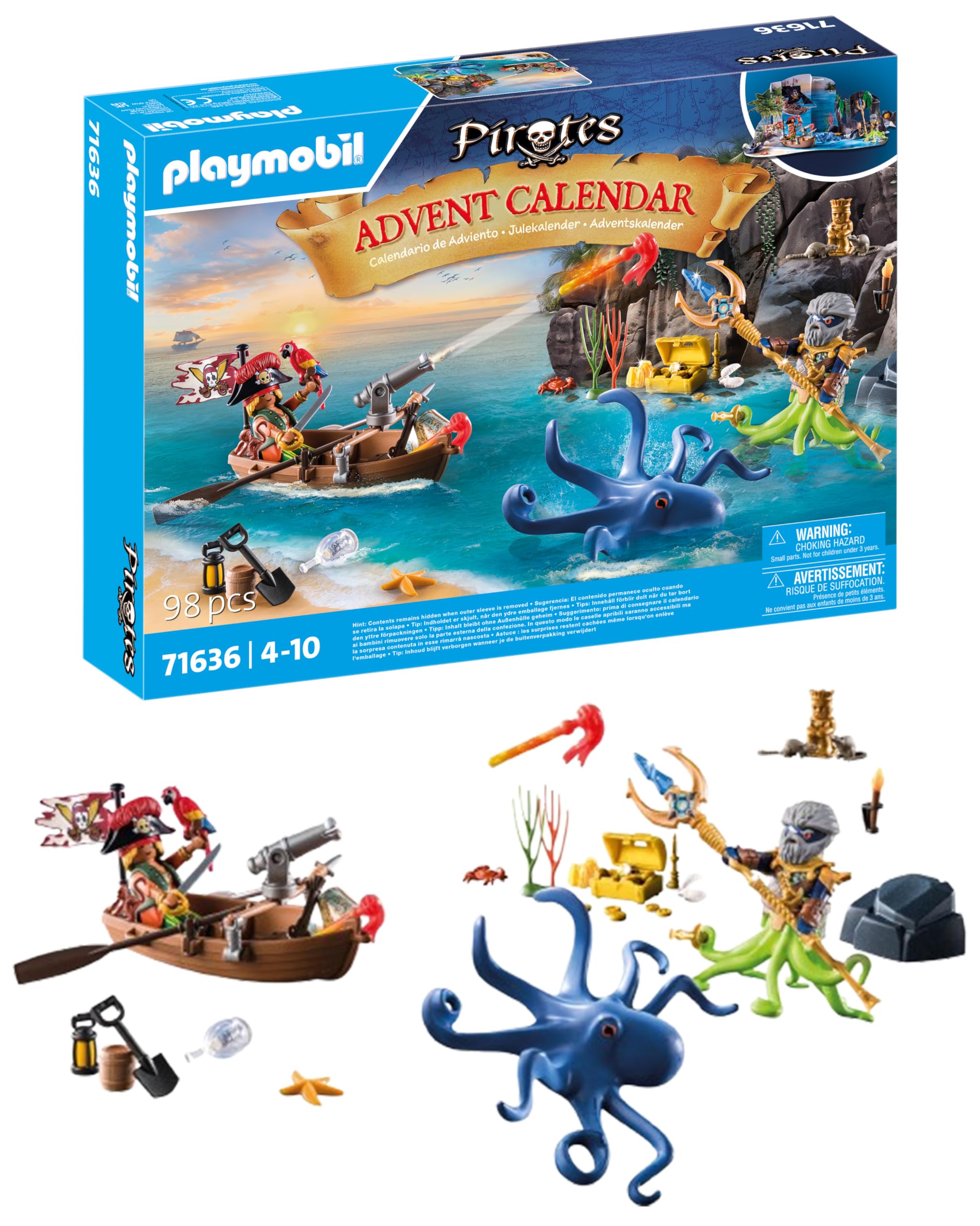 Amazon.com: PLAYMOBIL Pirates 71636 Advent Calendar: Pirates, 24