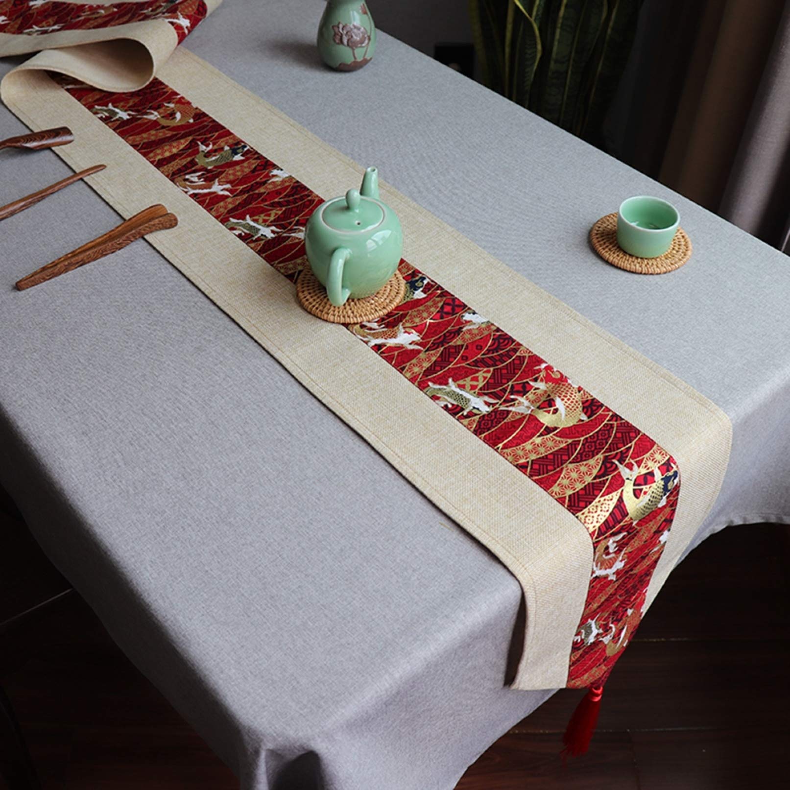 Amazon｜和モダン テーブルランナー テーブルセンター 和柄 テーブル