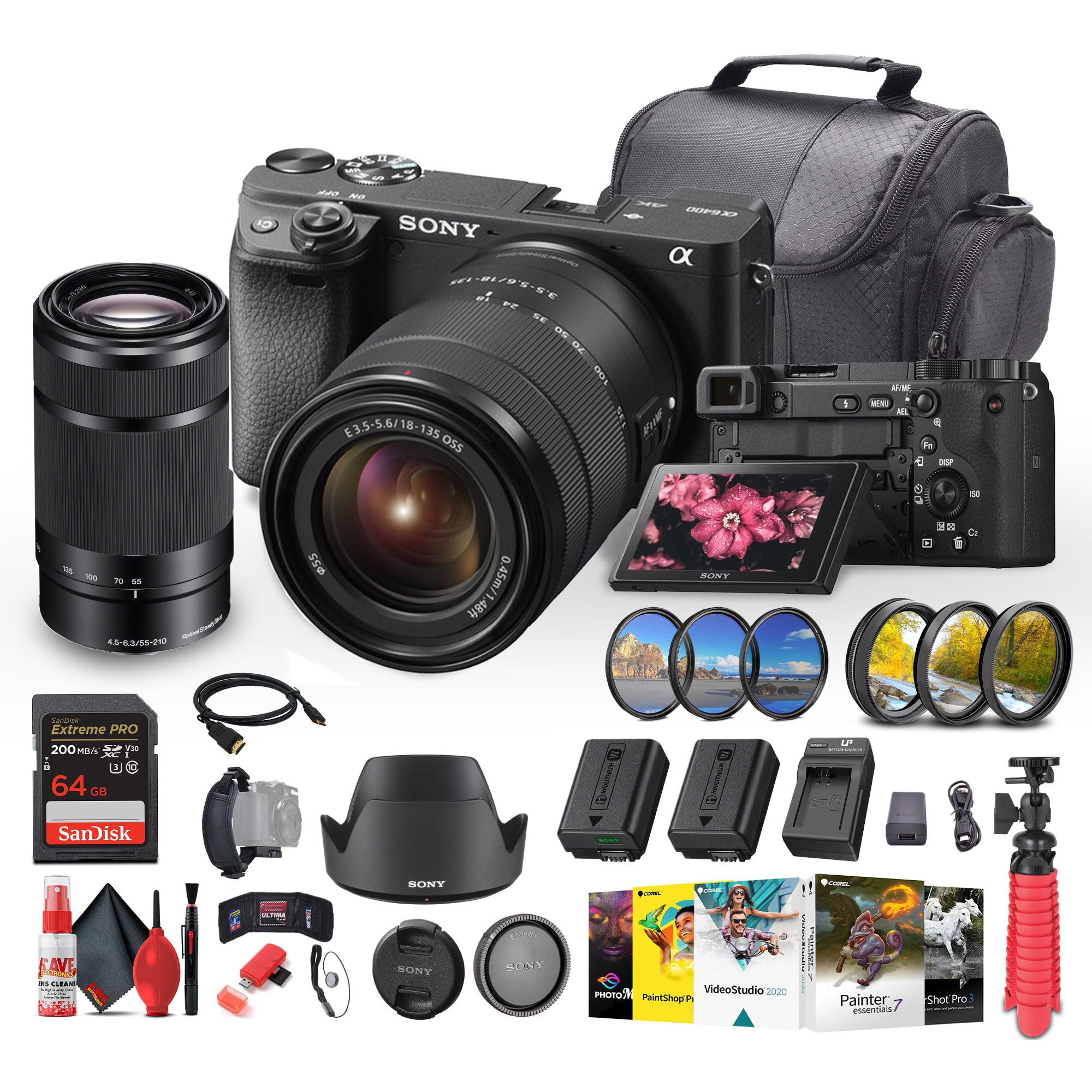 Amazon.com : Sony a6400 Mirrorless Camera with 18-135mm Lens with