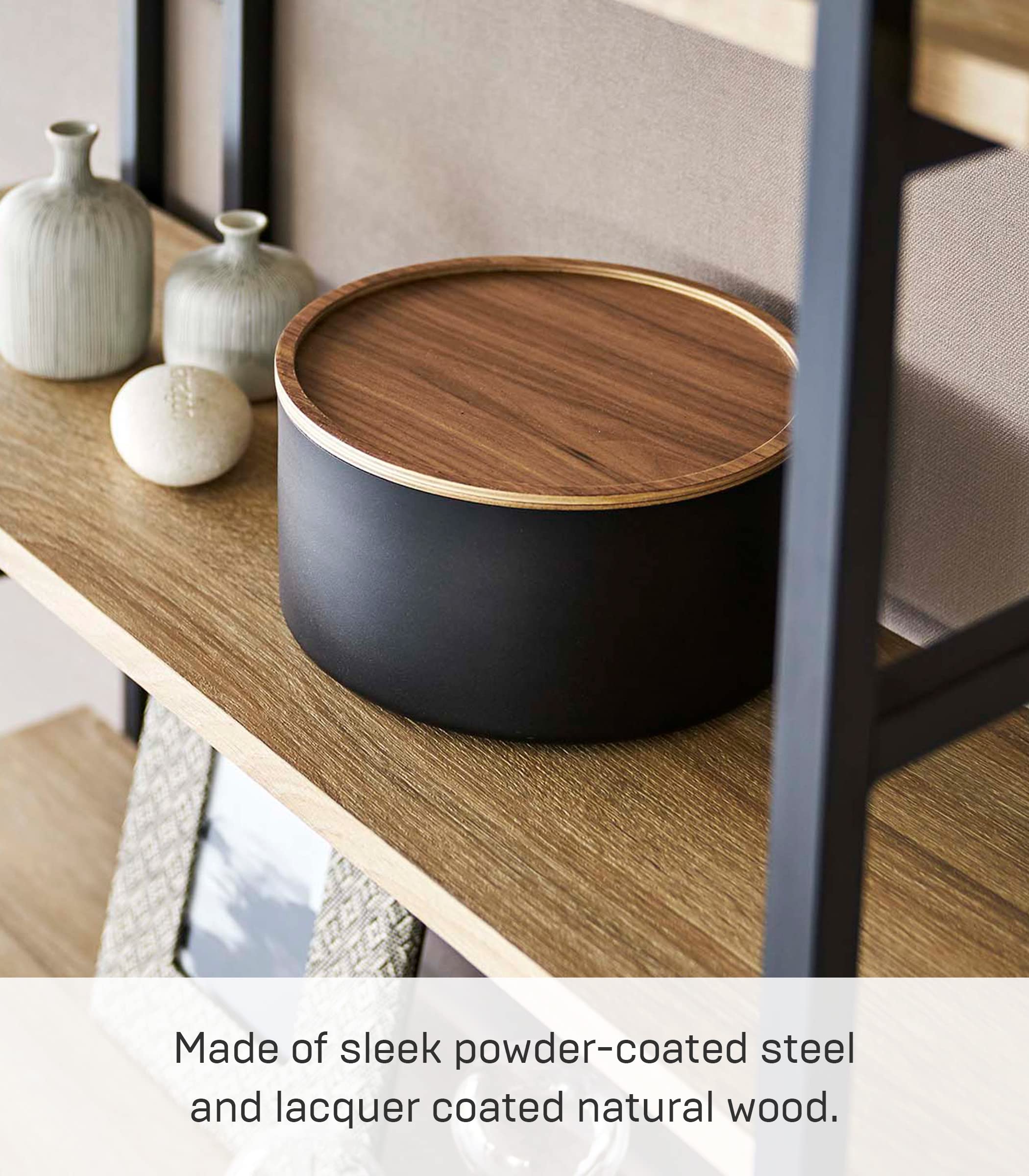 Amazon｜山崎実業(Yamazaki) 蓋付き 収納ケース ラウンド 深型