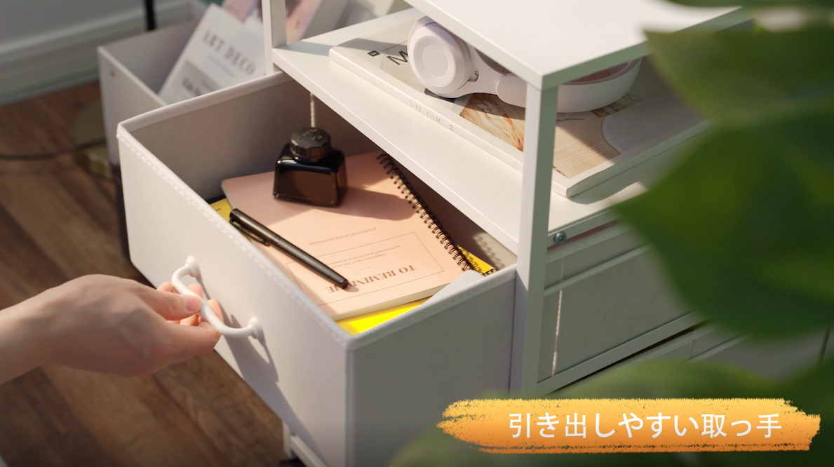 Amazon.co.jp: DEVAISE デスクワゴン サイドワゴン キャビネット