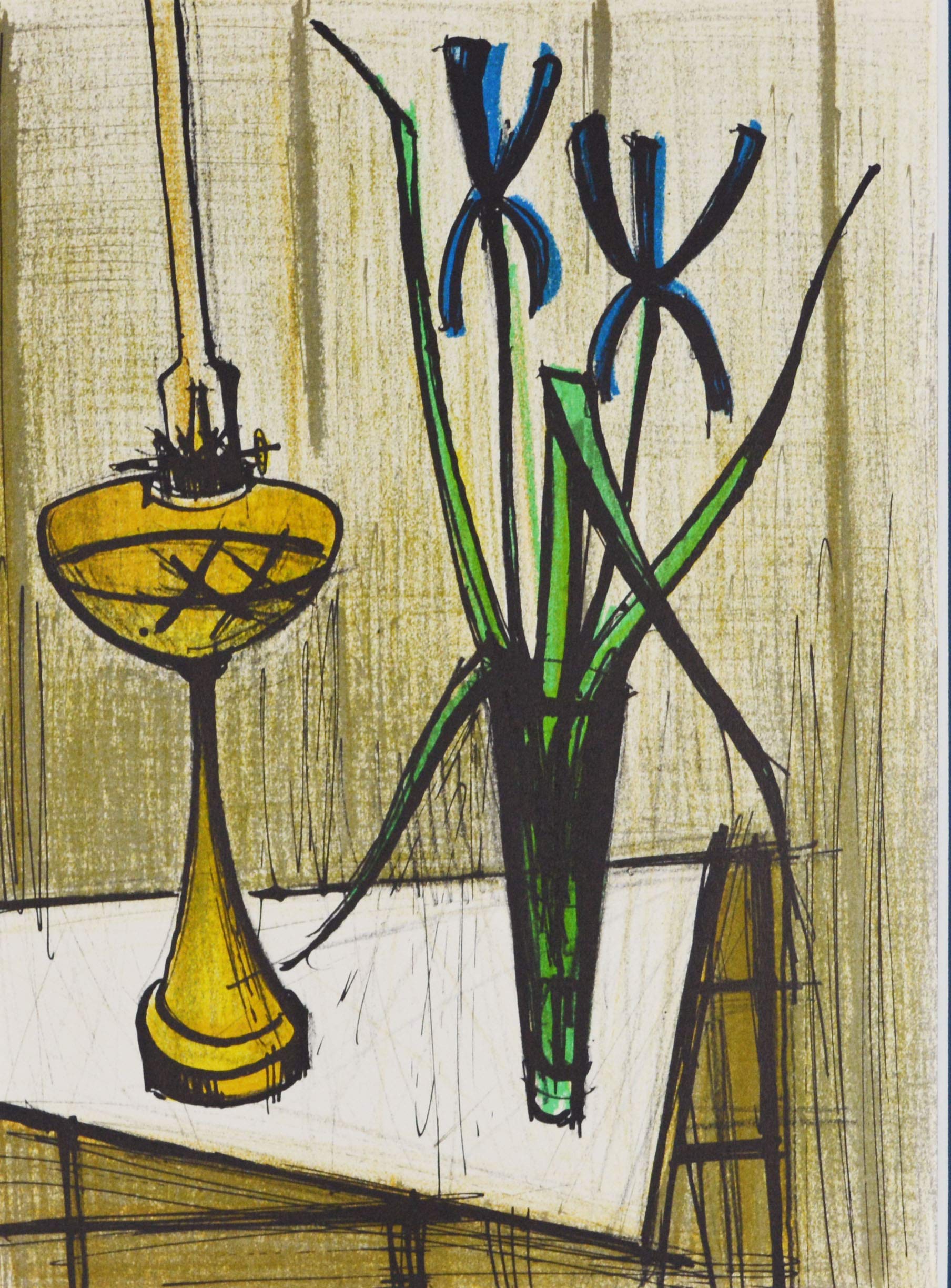 Amazon.co.jp: ベルナール ビュッフェ 『アイリスの静物【BERNARD