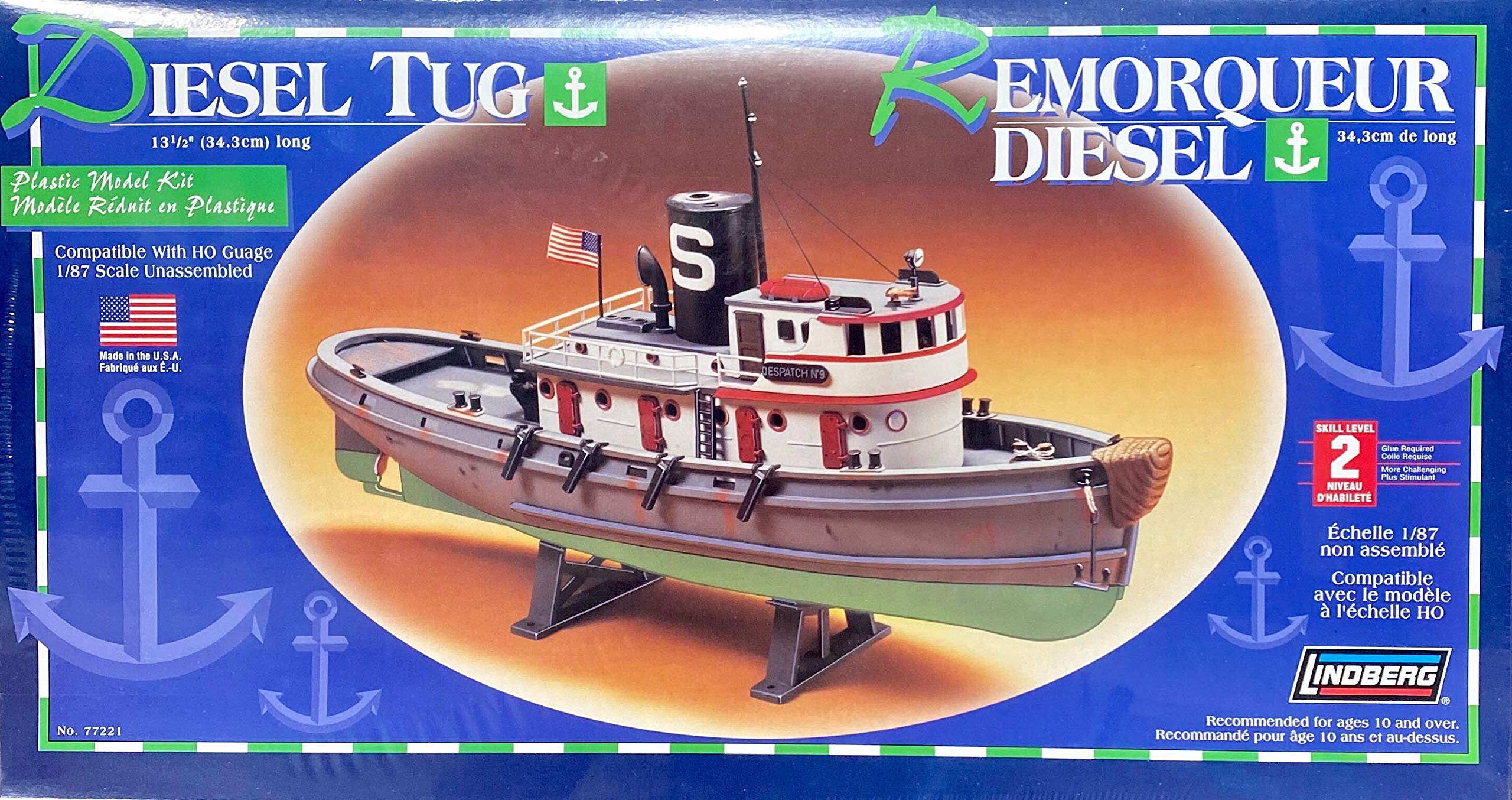 Amazon.com: Lindberg 1/87 scale Diesel Tug Boat : Arts, Crafts