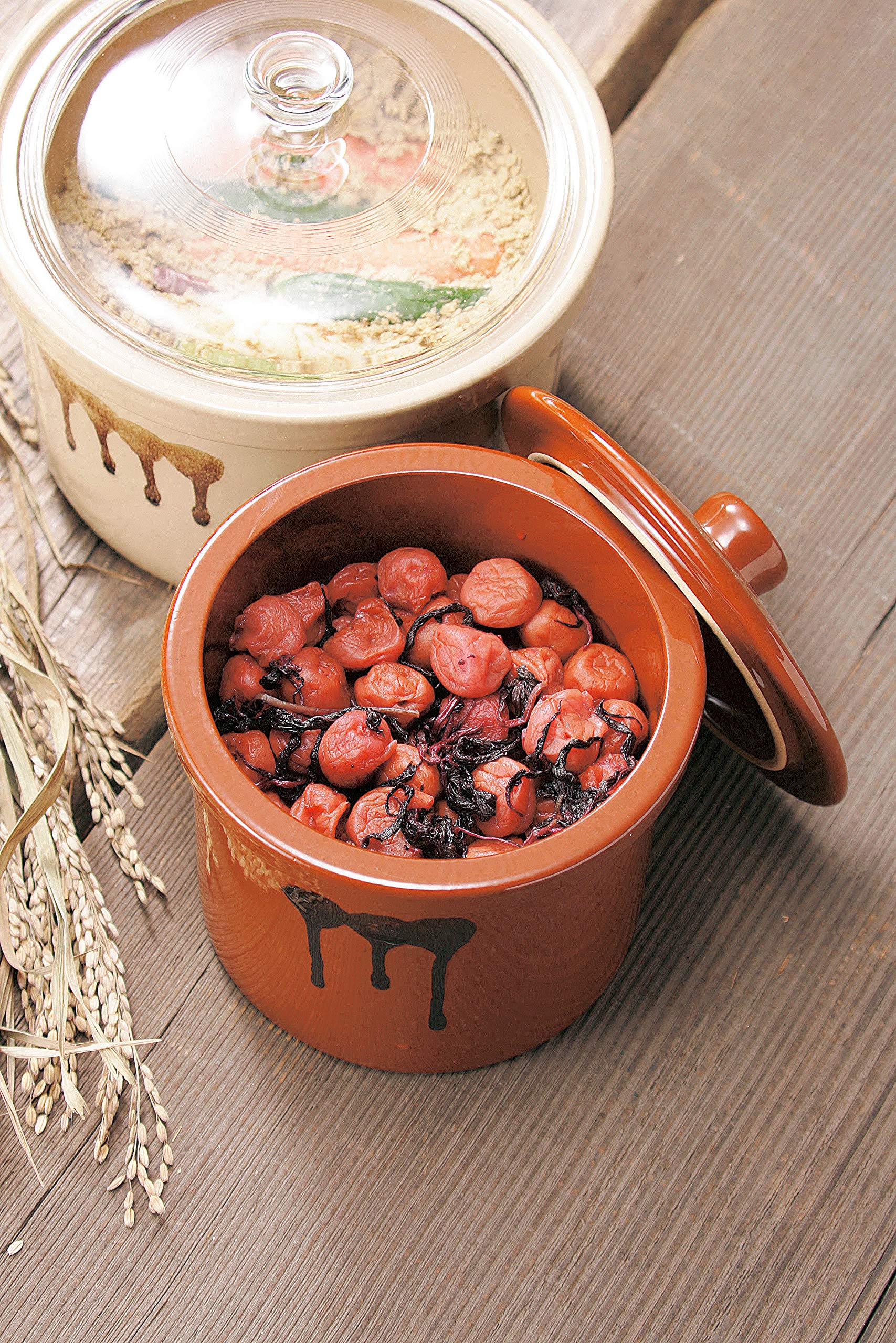 Amazon｜紅星窯 漬物容器 蓋付半胴瓶 10号 1.8L J-7｜漬物器・漬物保存