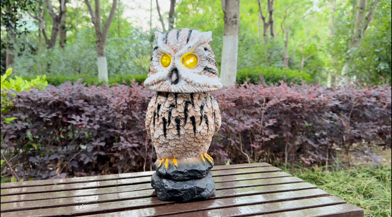 Amazon.com: Owlsome Solar Tiger Owl with Flashing Eyes, Rotating