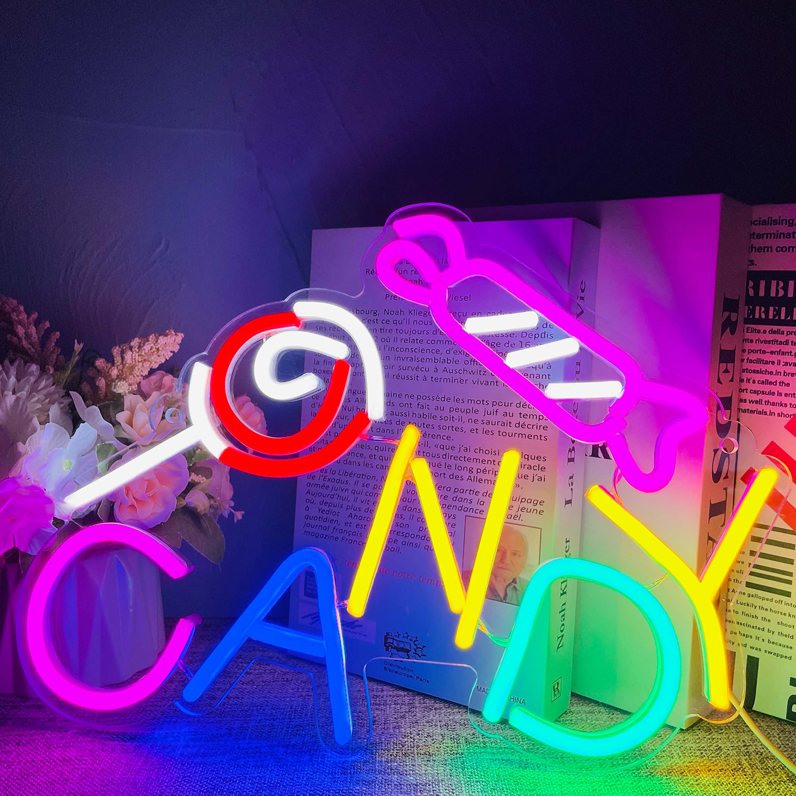 Candy Neon Sign for Candy Shop Wall Decor Business LED Sign