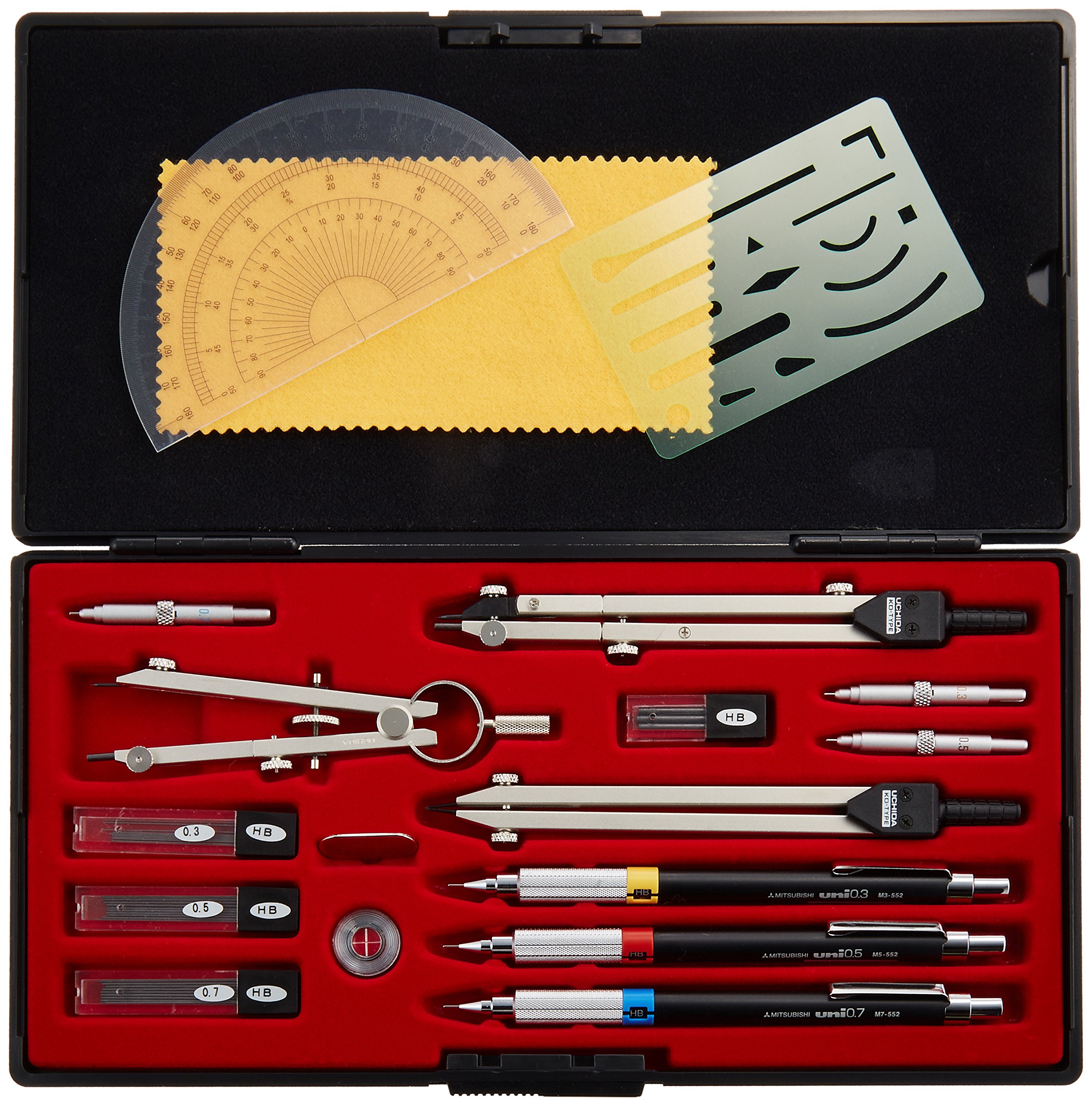 Amazon.co.jp: ウチダ KD型製図器 SEセット 『SE17品組 鉛筆製図セット