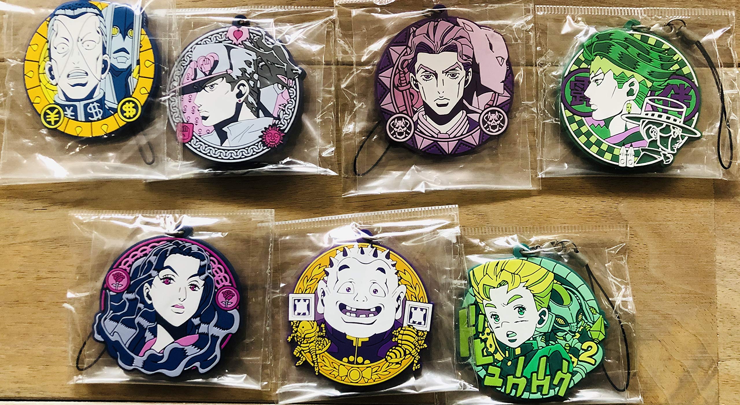 Amazon.co.jp: ジョジョの奇妙な冒険 ラバーストラップ 7種セット (空