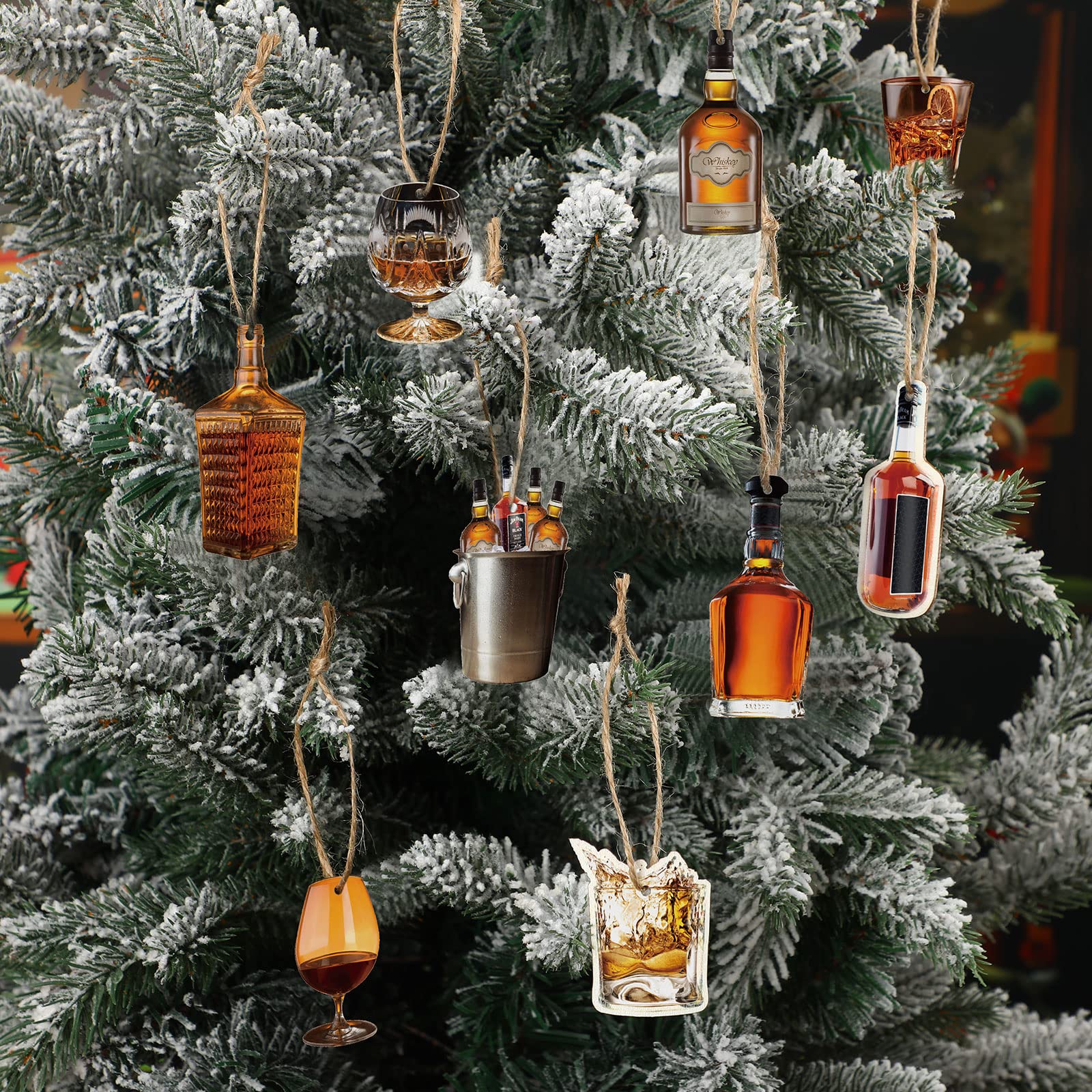 Amazon.co.jp: クリスマスウイスキーパーティーオーナメント 木製