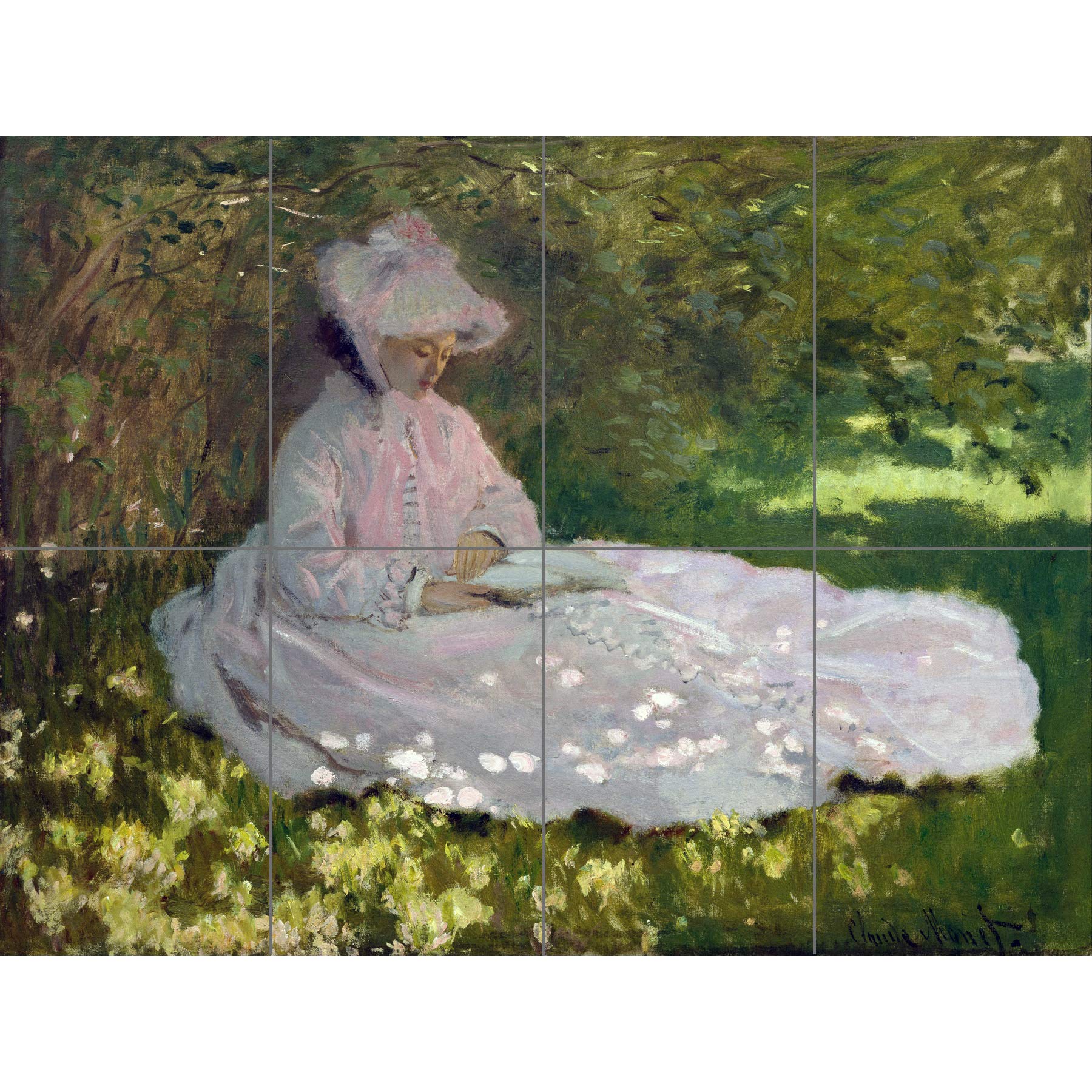 Amazon.co.jp: Claude Monet Springtime XL Giant Panel Poster (8