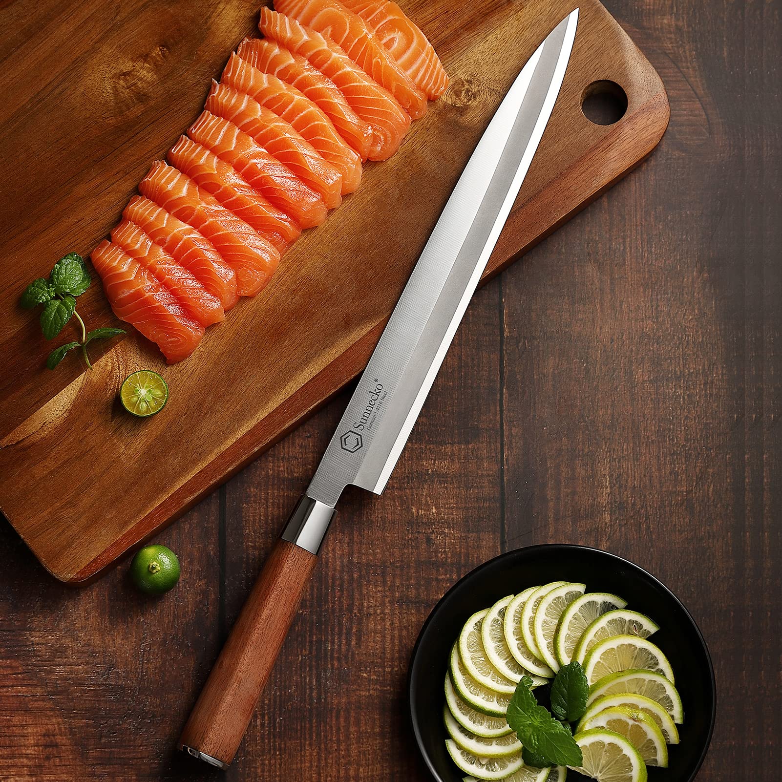 Amazon | Sunnecko 刺身包丁 包丁 柳刃 270mm ステンレス 片刃 黄檀 和