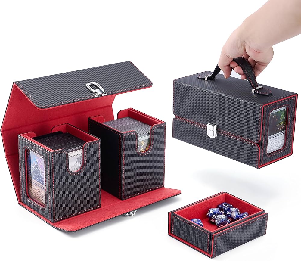 Amazon.co.jp: デッキケース トレカケース ハンドル付き カード