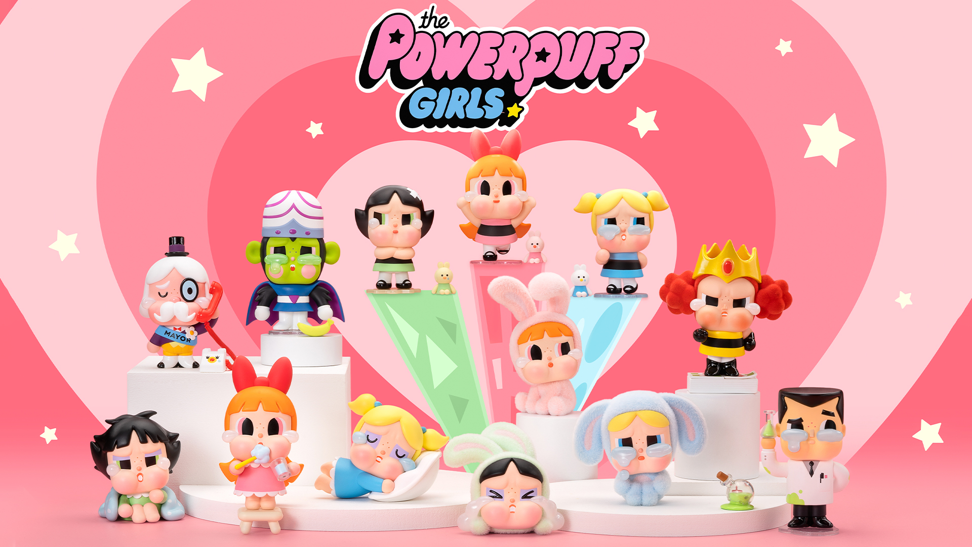 Amazon.com: POP MART CRYBABY x Powerpuff Girls Series Figures