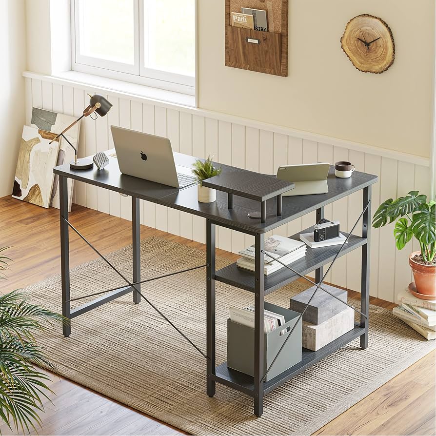 Amazon | CubiCubi l字デスク パソコンデスク 机pcデスク 幅110cm