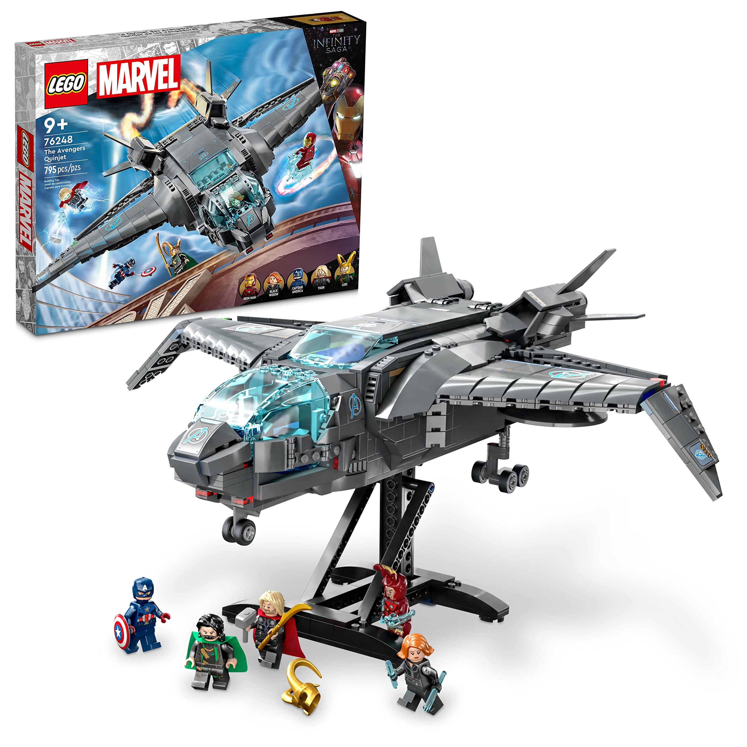 Amazon.com: LEGO Marvel The Avengers Quinjet 76248, Spaceship