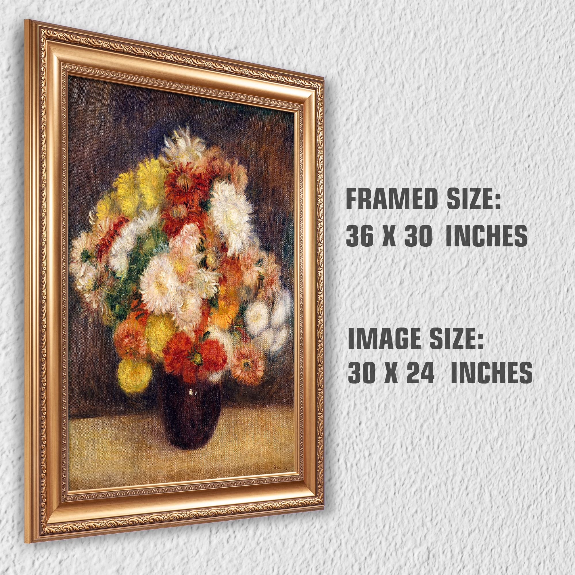 Amazon.co.jp: ピエール=オーギュスト・ルノワール作 菊の花束 絵画