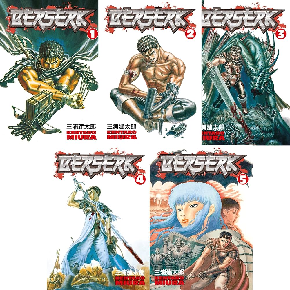 Berserk Volume 1-5 Collection 5 Books Set (Series 1) by Kentaro